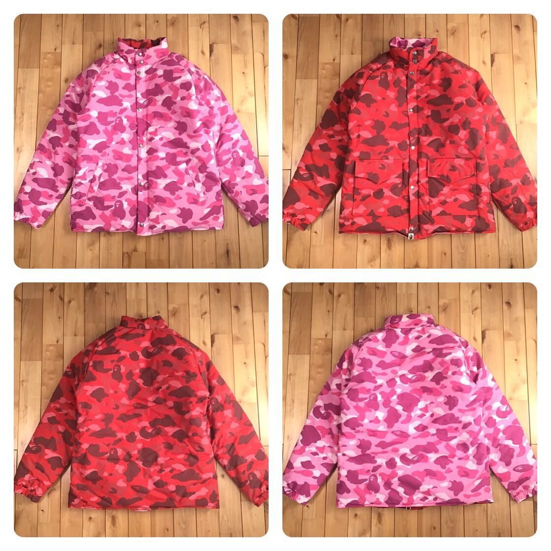 Bape 🔥Reversible🔥 Down jacket pink camo × red camo BAPE ape Size US L / EU 52-54 / 3 - 1 Thumbnail