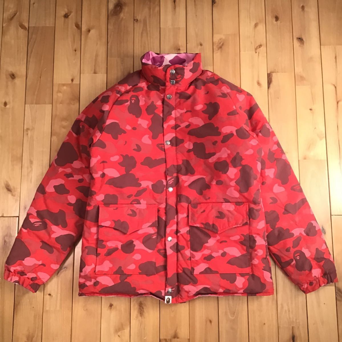 Bape 🔥Reversible🔥 Down jacket pink camo × red camo BAPE ape Size US L / EU 52-54 / 3 - 4 Thumbnail