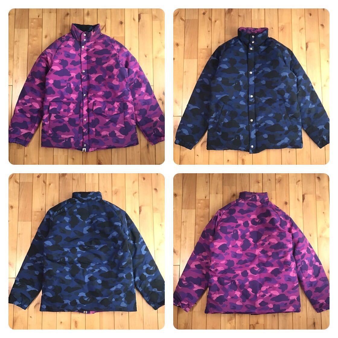 Bape 🔥Reversible🔥 down jacket purple camo × blue camo BAPE ape Size US L / EU 52-54 / 3 - 1 Thumbnail