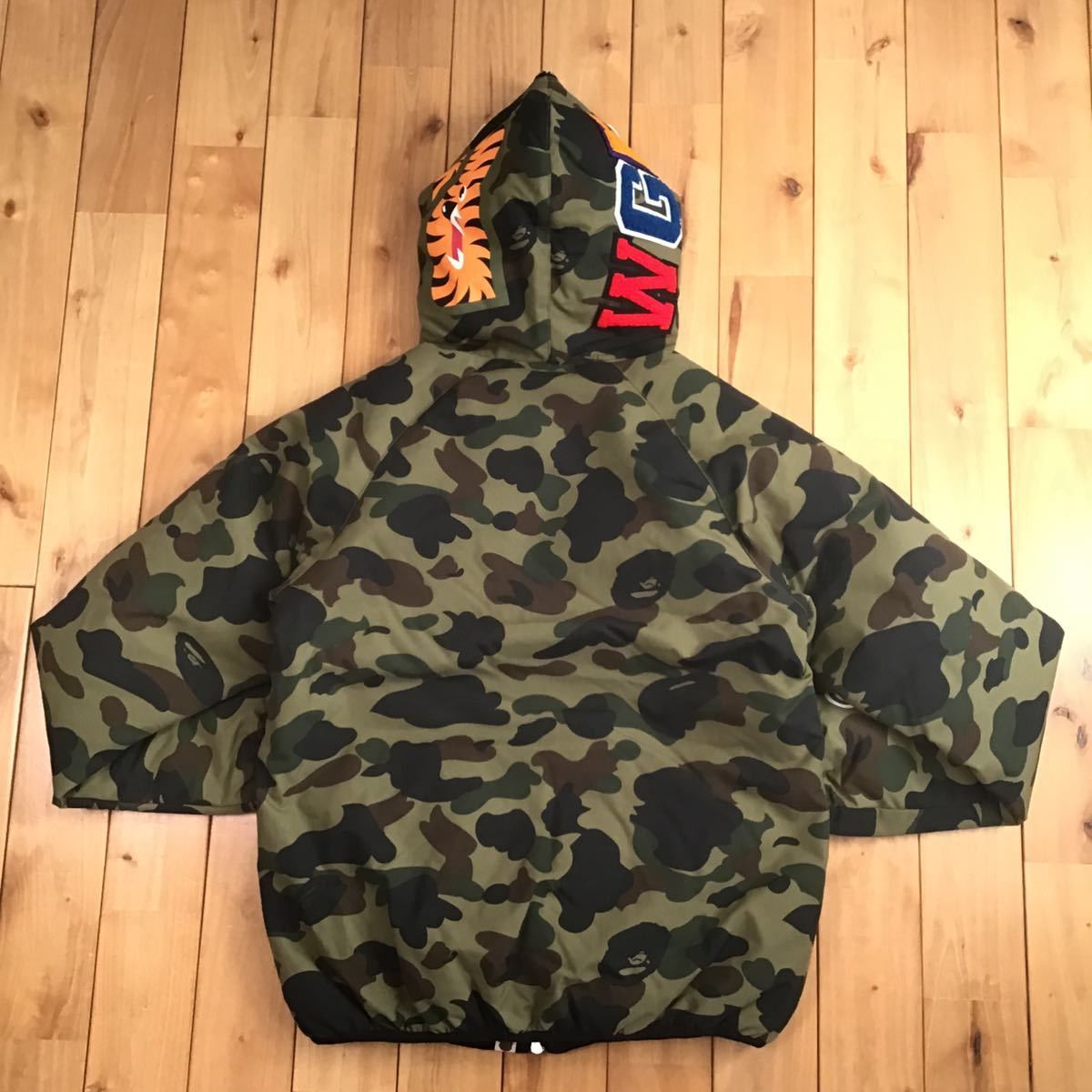 Bape Shark BAPE full zip hoodie batting jacket 1st camo green Size US S / EU 44-46 / 1 - 2 Thumbnail