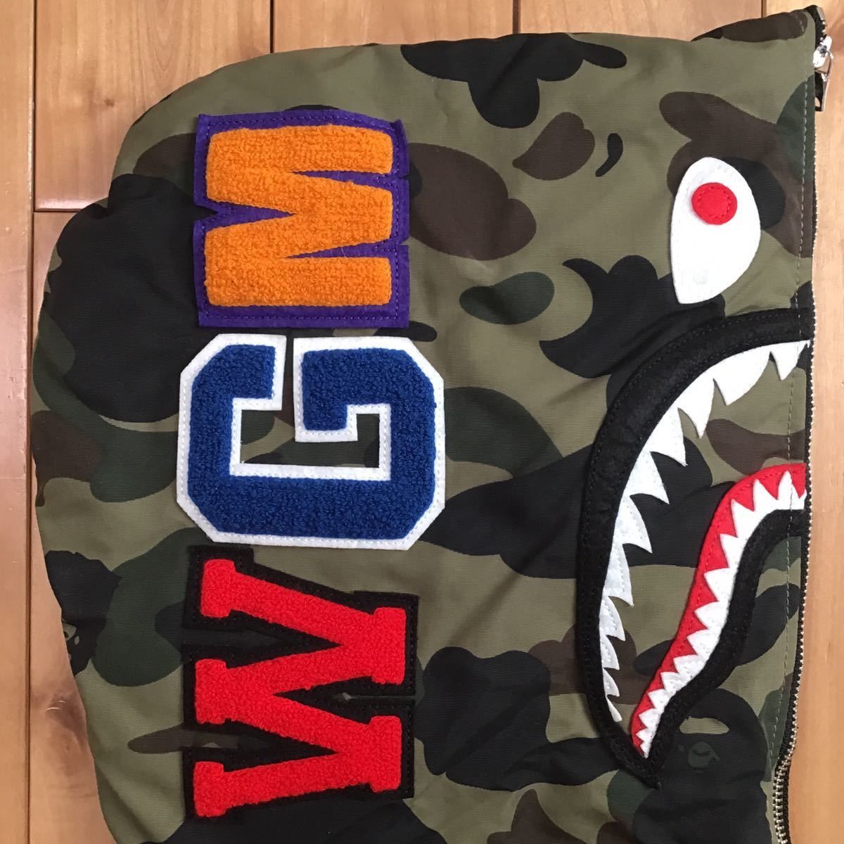 Bape Shark BAPE full zip hoodie batting jacket 1st camo green Size US S / EU 44-46 / 1 - 5 Thumbnail