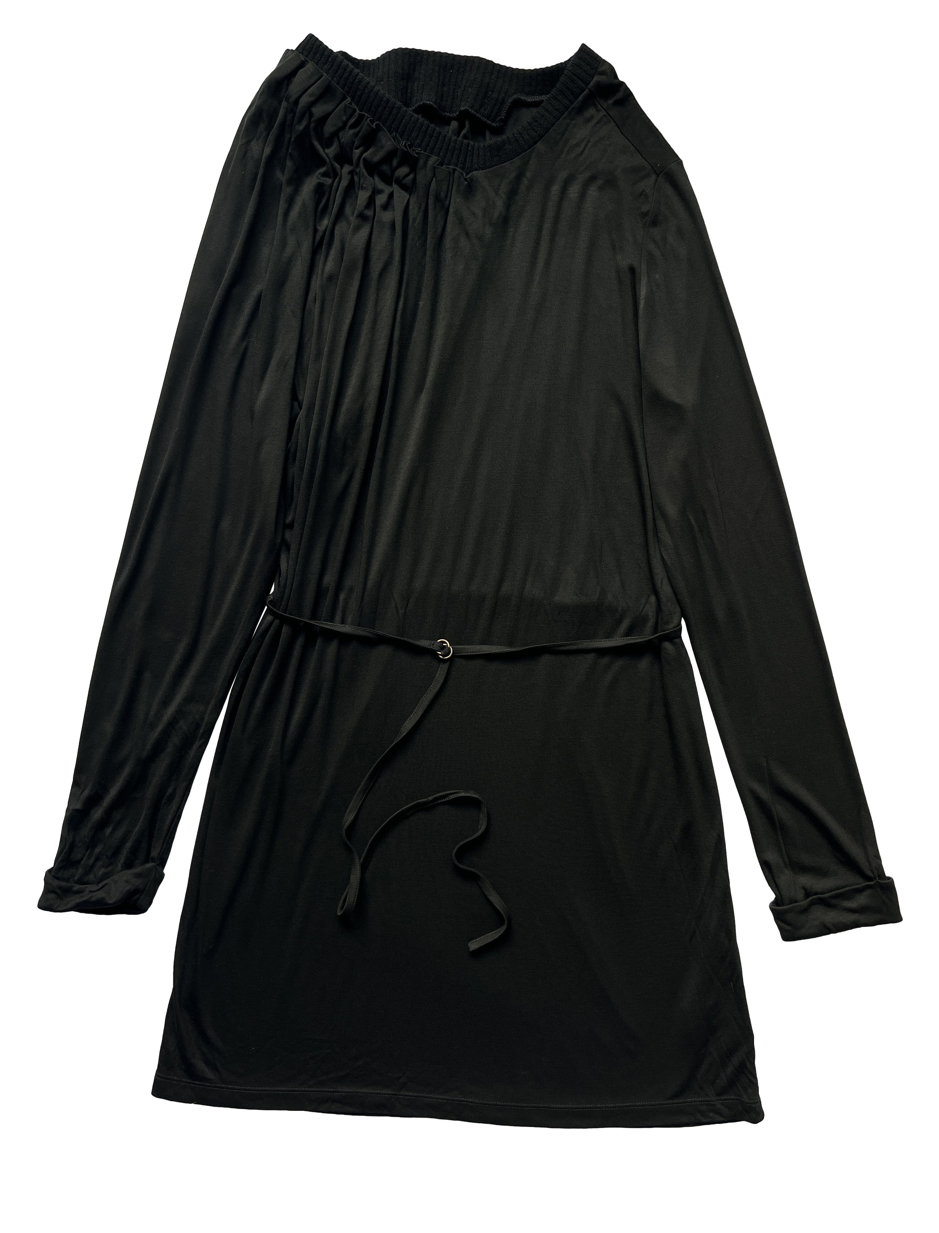 maison margiela asymmetric dress MM6 Maison Margiela Asymmetric Draped Dress Black Jersey Size Extra Sm –  Celebrity Owned main image 0