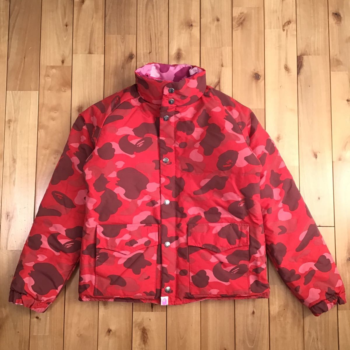 Bape 🔥Reversible🔥 Down jacket pink camo × red camo BAPE ape Size S / US 4 / IT 40 - 4 Thumbnail