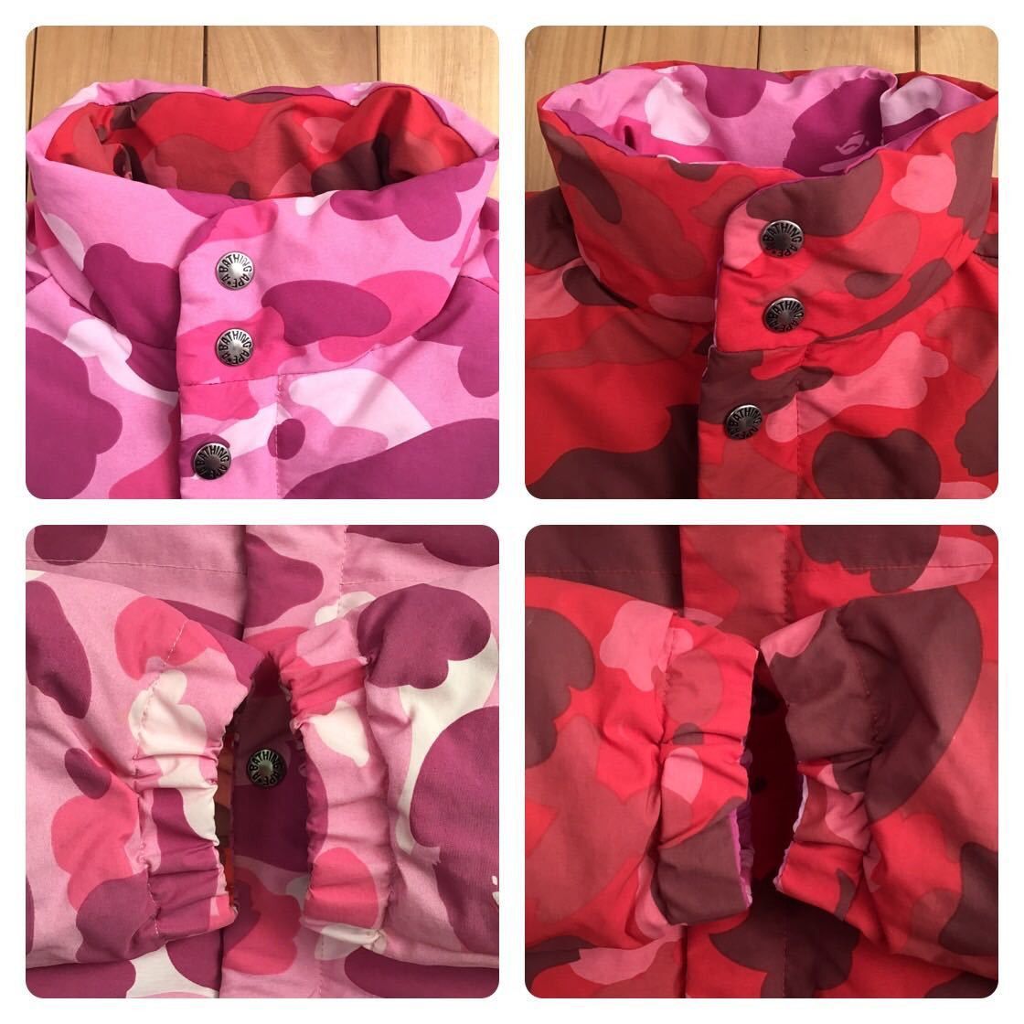 Bape 🔥Reversible🔥 Down jacket pink camo × red camo BAPE ape Size S / US 4 / IT 40 - 6 Thumbnail