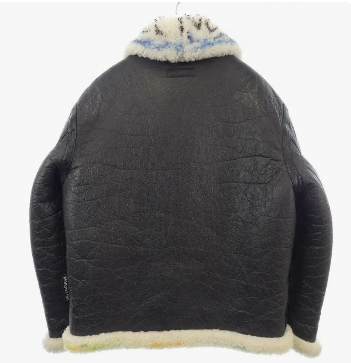 Balenciaga Balenciaga 18AW oversize leather bomber jacket Size US XXL / EU 58 / 5 - 2 Thumbnail