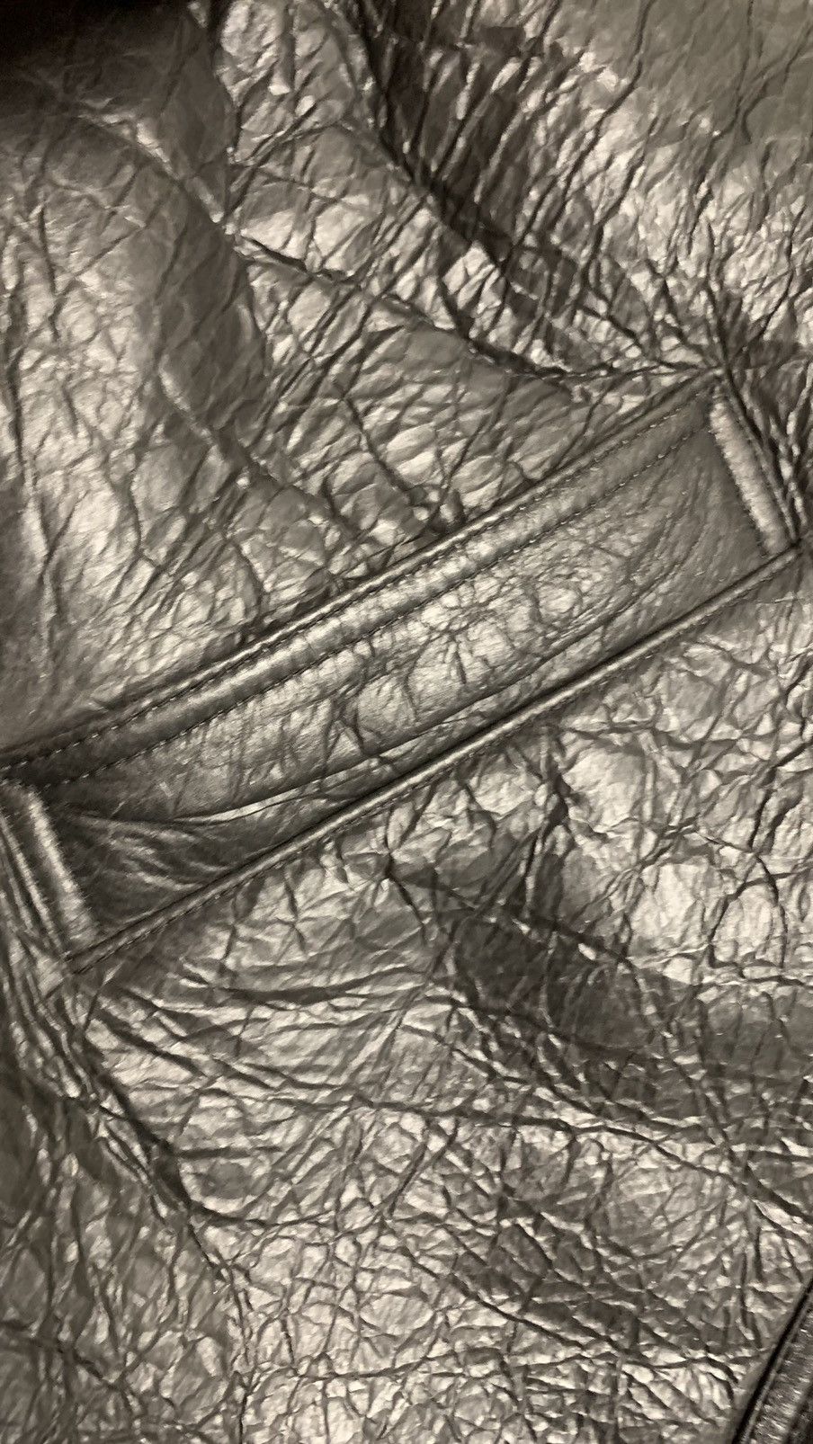 Balenciaga Balenciaga 18AW oversize leather bomber jacket Size US XXL / EU 58 / 5 - 22 Thumbnail