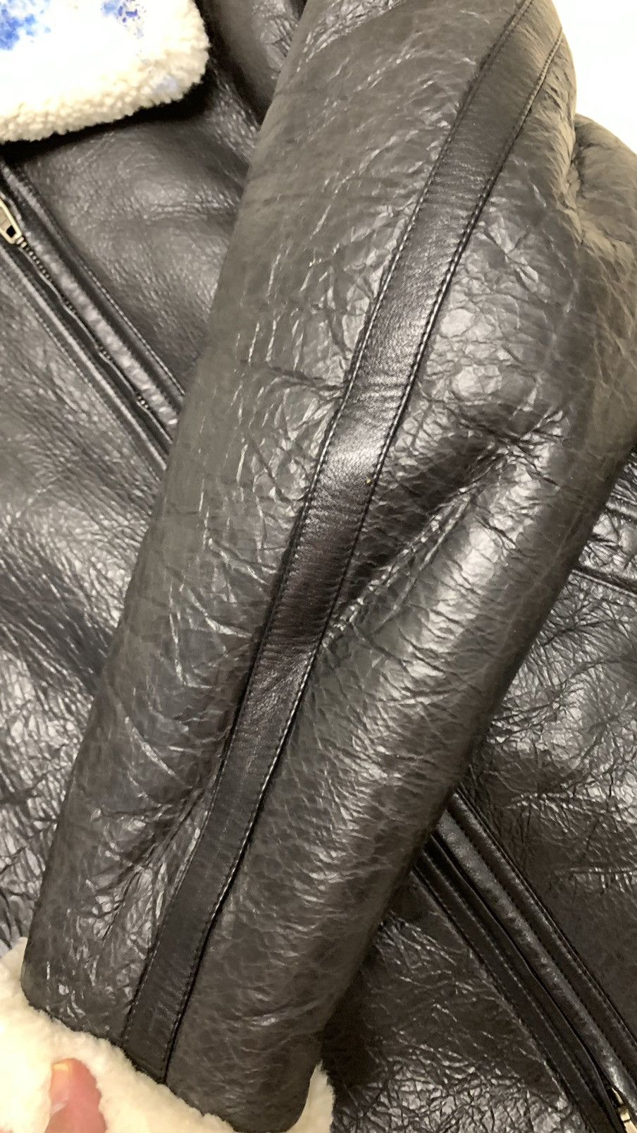Balenciaga Balenciaga 18AW oversize leather bomber jacket Size US XXL / EU 58 / 5 - 21 Thumbnail