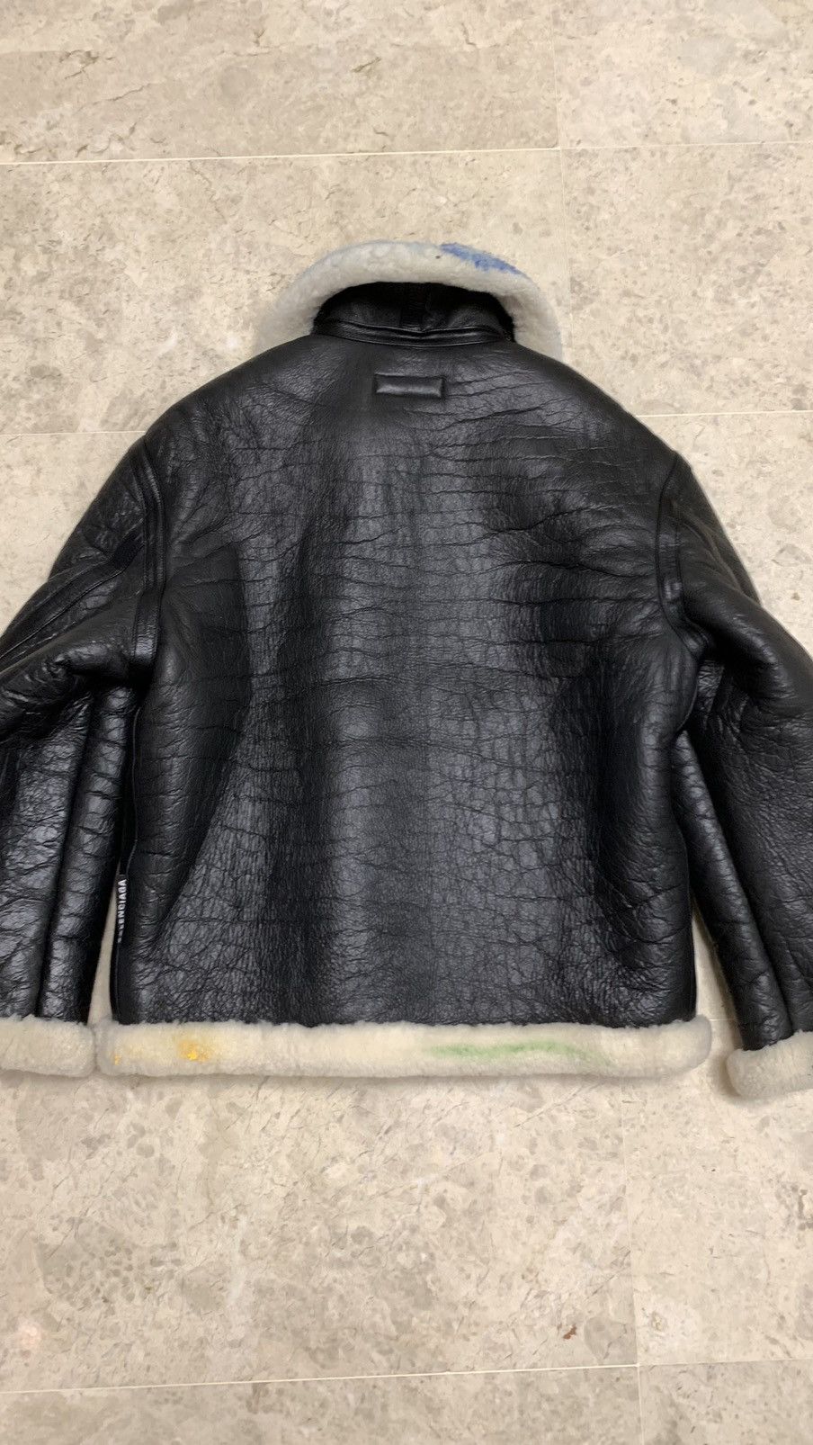 Balenciaga Balenciaga 18AW oversize leather bomber jacket Size US XXL / EU 58 / 5 - 4 Thumbnail
