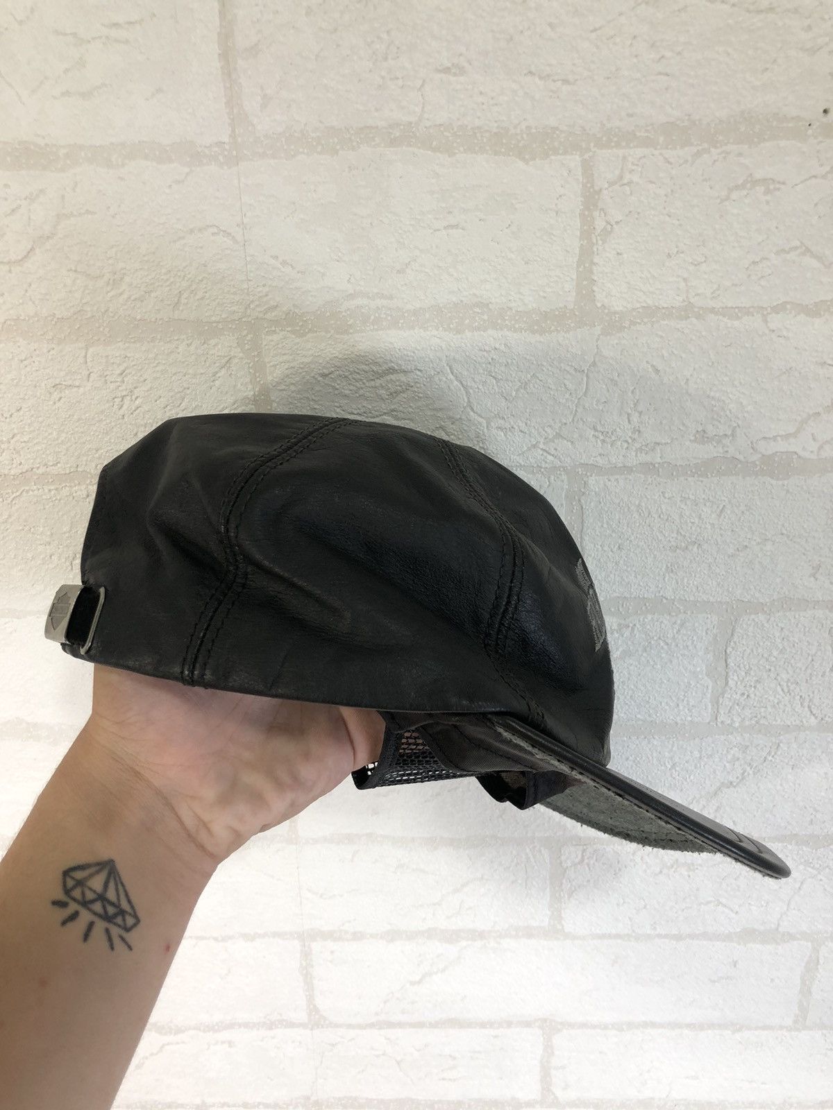 Genuine Leather × Harley Davidson × Vintage vintage Harley Davidson hat simulated leather racing embroid Size ONE SIZE - 7 Thumbnail