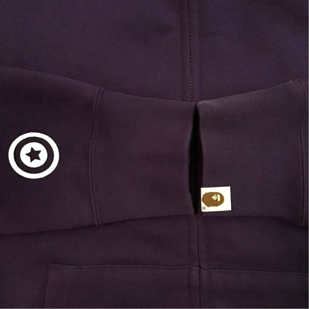 Bape BAPE purple × 1st camo green shark full zip hoodie ape Size US M / EU 48-50 / 2 - 6 Thumbnail