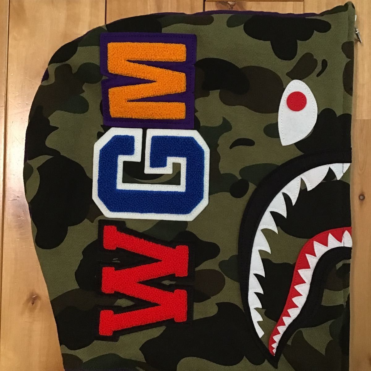 Bape BAPE purple × 1st camo green shark full zip hoodie ape Size US M / EU 48-50 / 2 - 4 Thumbnail