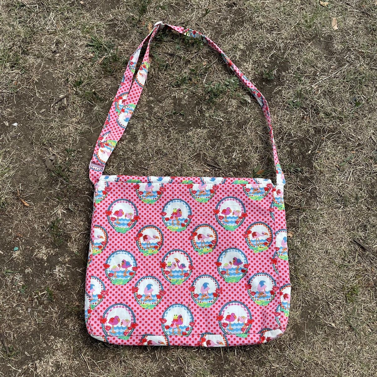 Vintage Vintage Y2K Pink Crossbody Bag All Over Print Coquette OS Size ONE SIZE - 6 Thumbnail
