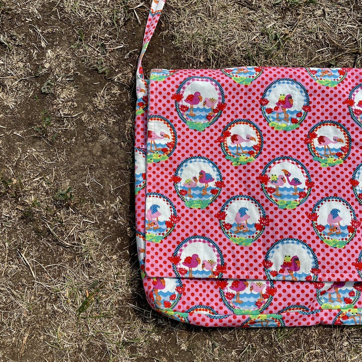 Vintage Vintage Y2K Pink Crossbody Bag All Over Print Coquette OS Size ONE SIZE - 3 Thumbnail