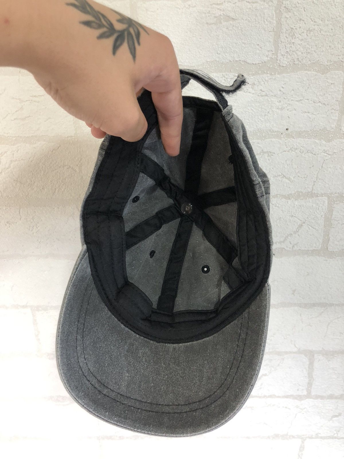 Japanese Brand × Vintage Vintage 90s Fire Baseball Cap Hat Striped Avant Gard Printed Size ONE SIZE - 6 Thumbnail