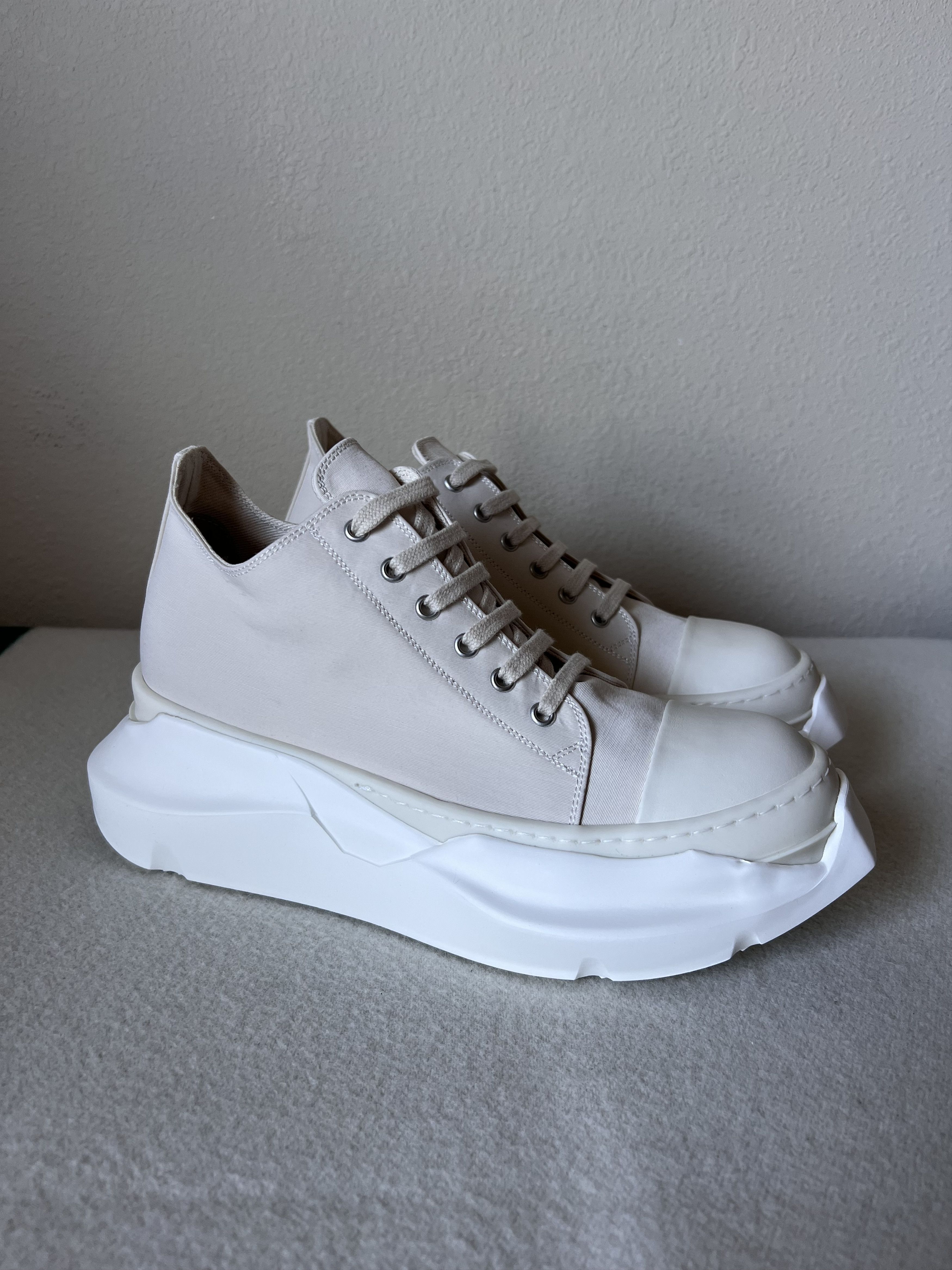 image of Rick Owens Drkshdw Ramones Abstract In Natural Milk Shoes, Men's (Size 8)
