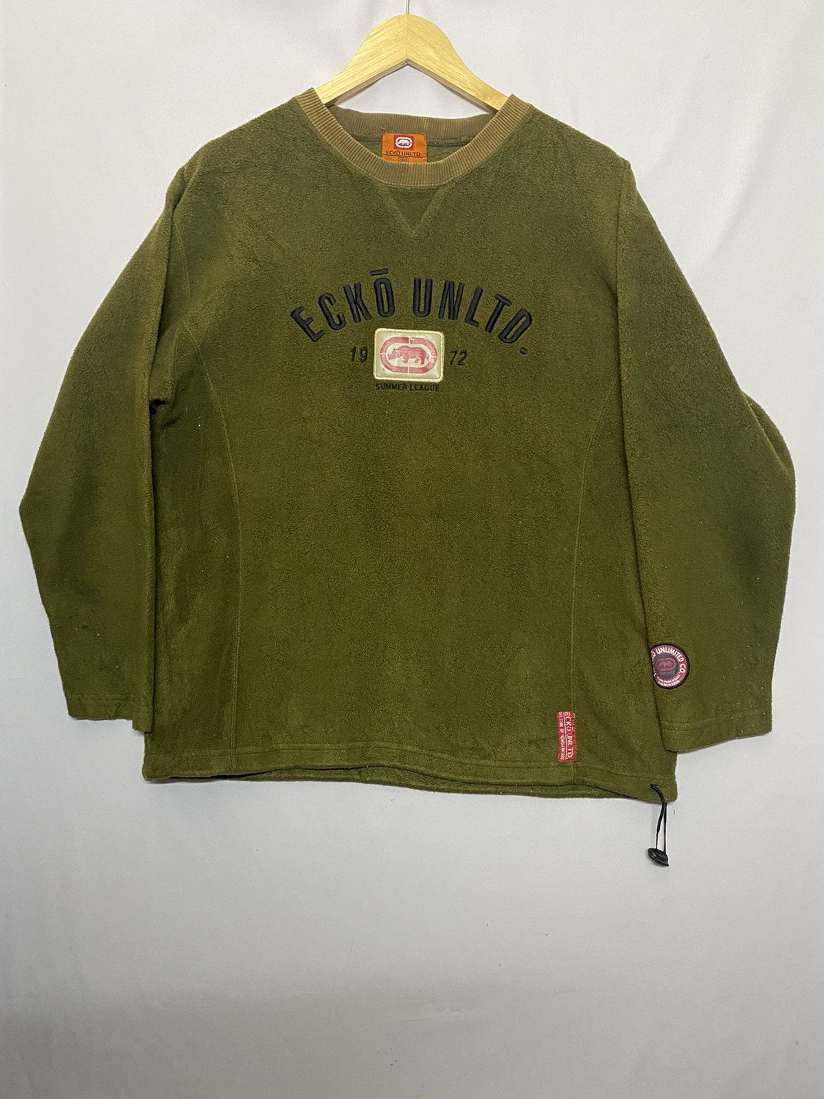 image of Ecko Unltd x Vintage (D) Needgone Sweatshirt Ecko Fleece in Green, Men's (Size Large)