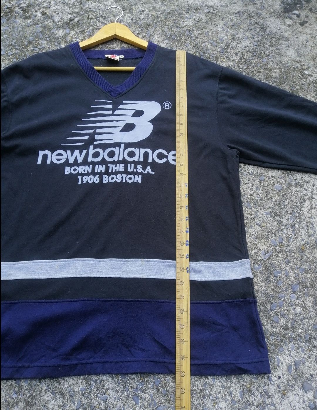 New Balance Vintage New Balance Longsleeve Stripe Shirt Size US L / EU 52-54 / 3 - 3 Thumbnail