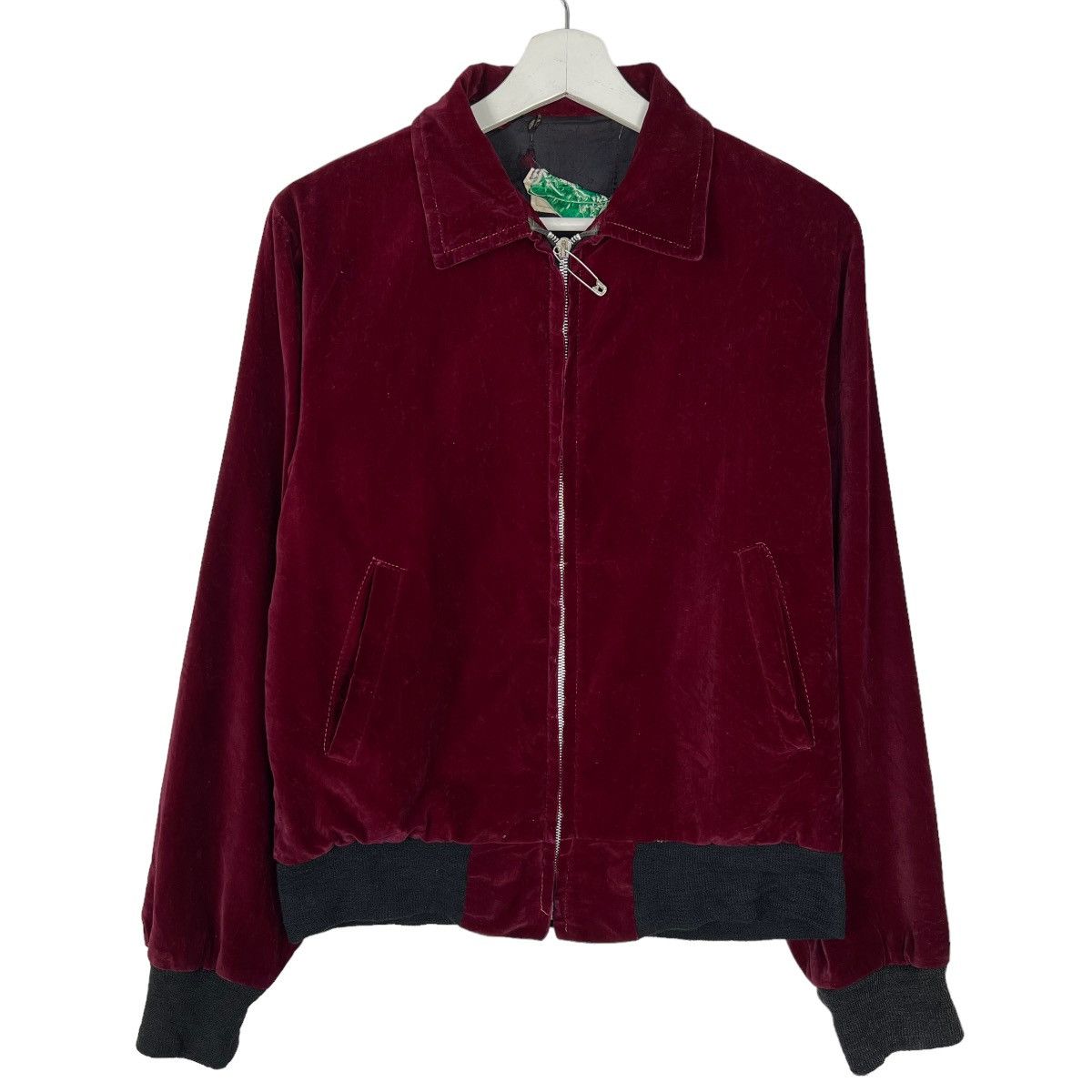 Vintage 🔥 VINTAGE 50s SPORTSMAN OUTWEAR VELVET BOMBER JACKET CROWN Size US M / EU 48-50 / 2 - 1 Thumbnail
