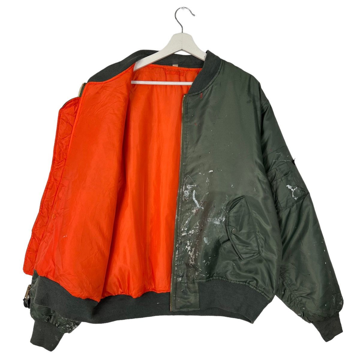 Japanese Brand × Rothco × Vintage 🔥 RIOT VINTAGE ROTHCO PAIN SPLASH MA-1 BOMBER JACKET Size US M / EU 48-50 / 2 - 5 Thumbnail