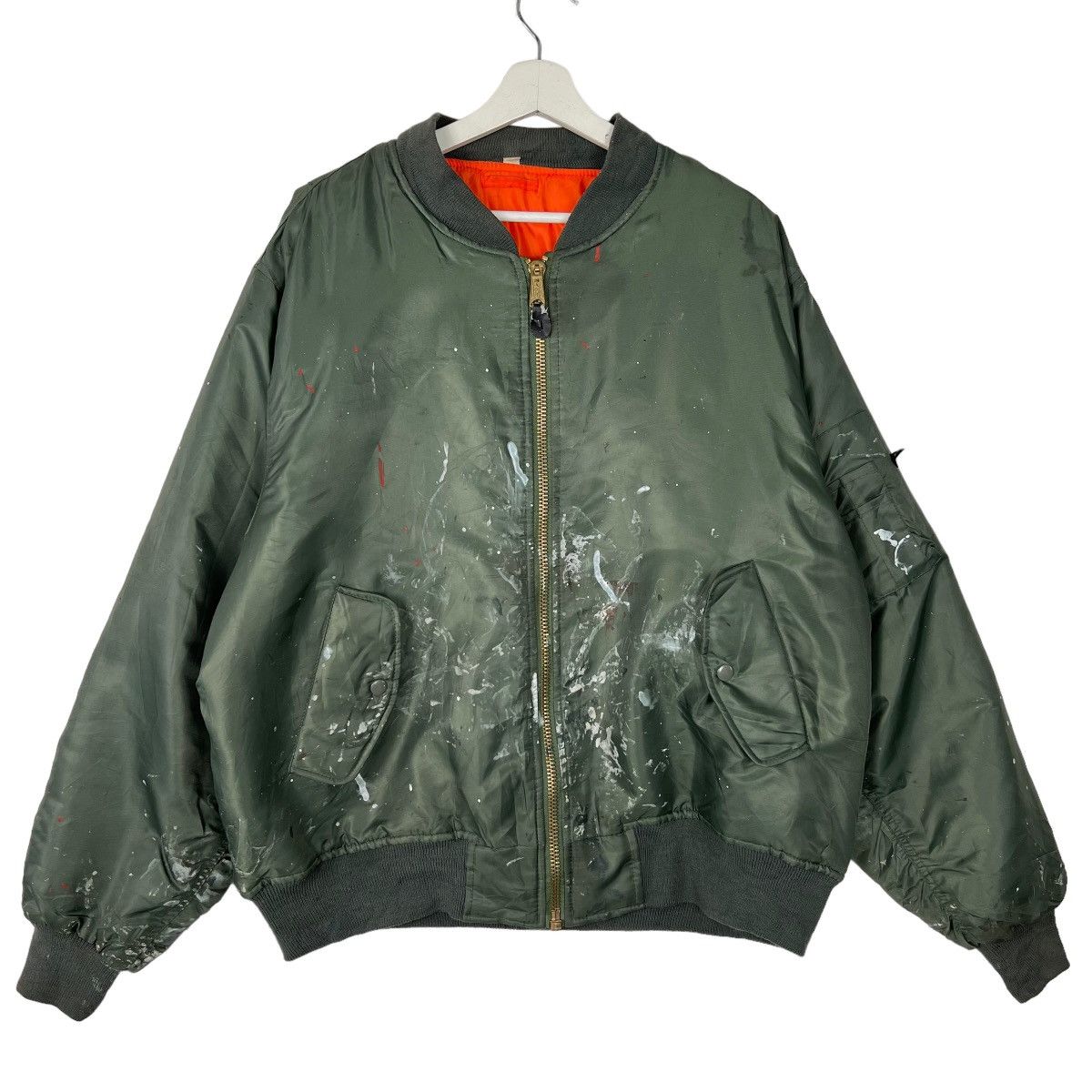 Japanese Brand × Rothco × Vintage 🔥 RIOT VINTAGE ROTHCO PAIN SPLASH MA-1 BOMBER JACKET Size US M / EU 48-50 / 2 - 1 Thumbnail