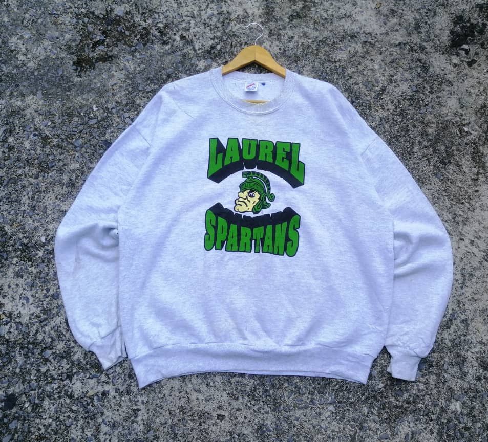Jerzees × Vintage Vintage 90s Laurel Spartens Sweatshirt Size US L / EU 52-54 / 3 - 1 Thumbnail