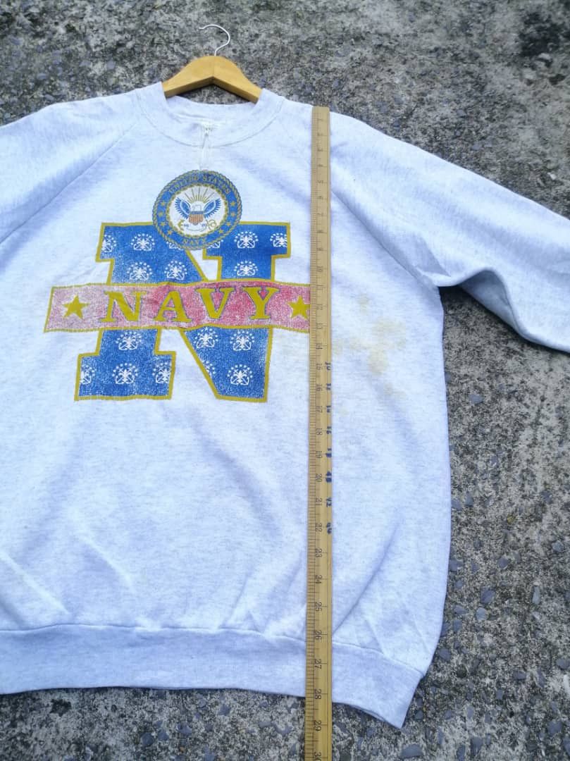 Fruit Of The Loom Vintage 90s US Navy Sweatshirt Size US M / EU 48-50 / 2 - 3 Thumbnail