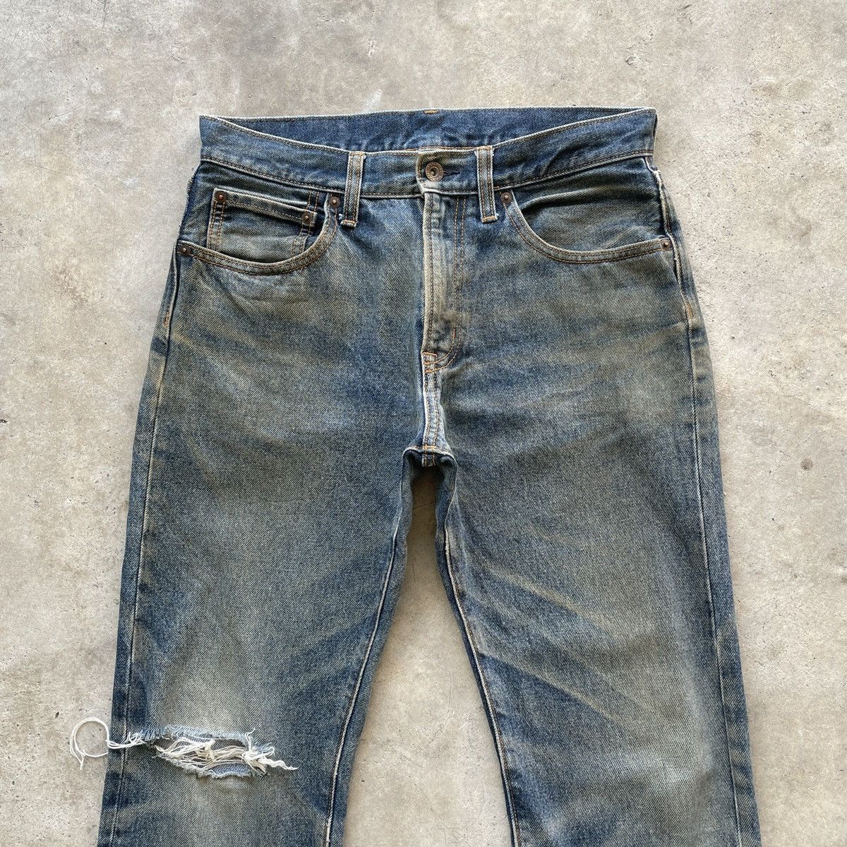 Japanese Brand Vintage Japanese GU Faded Distressed Denim Jeans Pants W30 Size US 30 / EU 46 - 3 Thumbnail