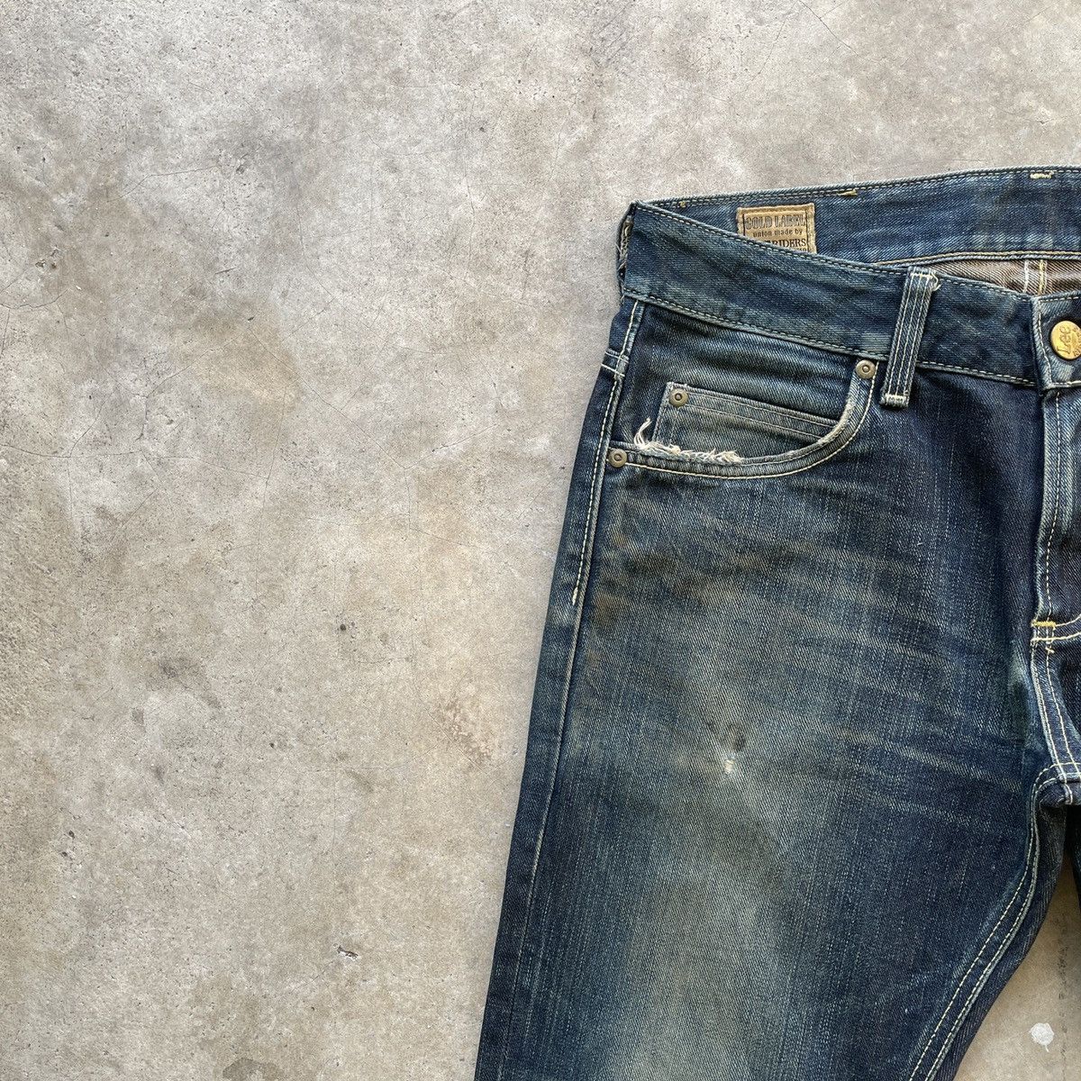 Japanese Brand Vintage Lee Riders Gold Label Flare Denim Jeans Pants W31 Size US 31 - 5 Thumbnail