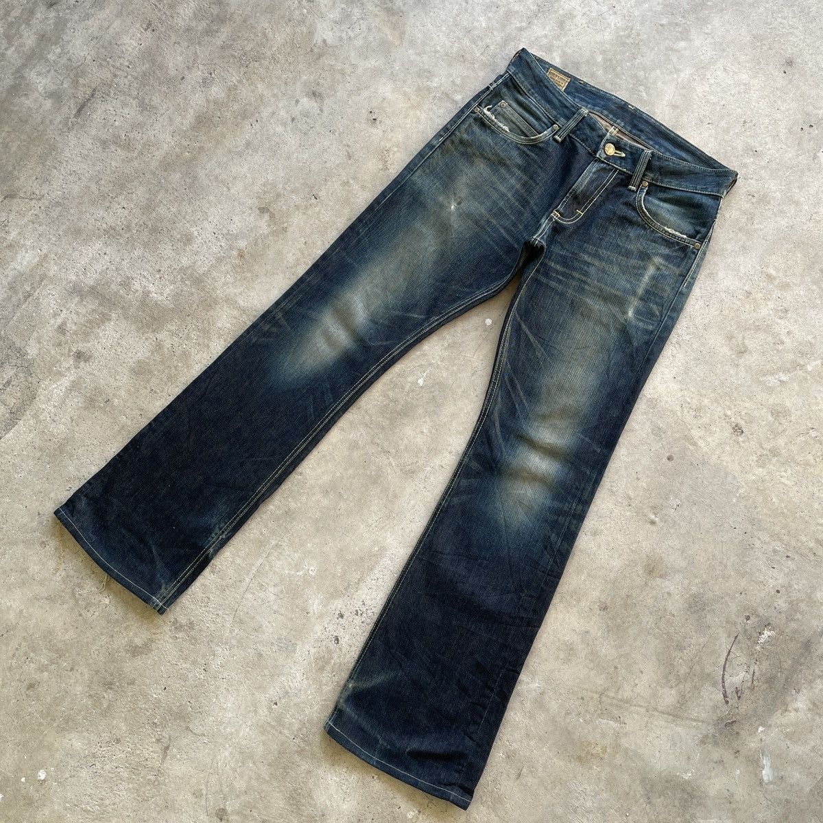 Japanese Brand Vintage Lee Riders Gold Label Flare Denim Jeans Pants W31 Size US 31 - 2 Thumbnail
