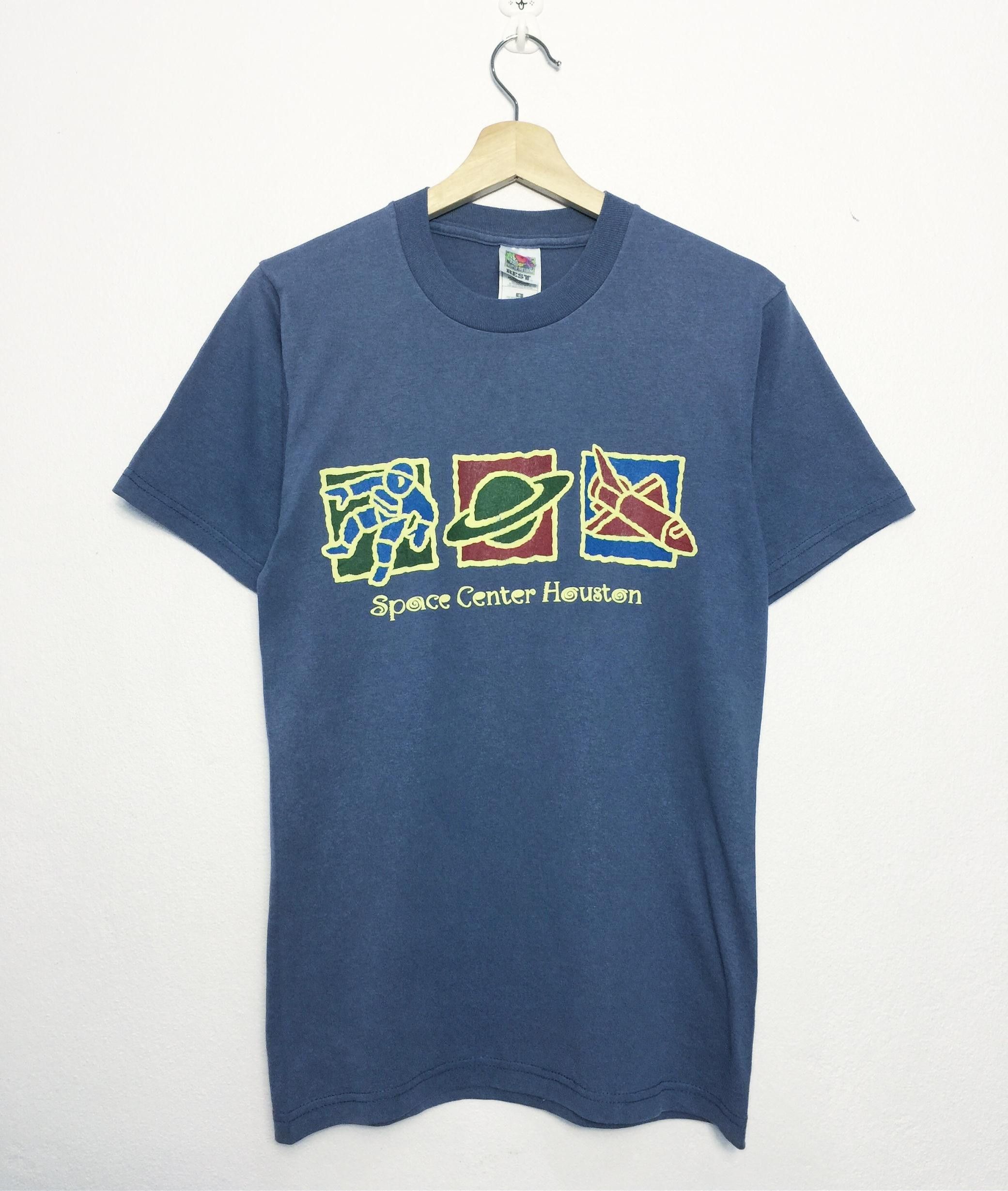 image of Fruit Of The Loom x Made In USA Vintage 90's Space Centre Houston Tees in Blue, Men's (Size Small)