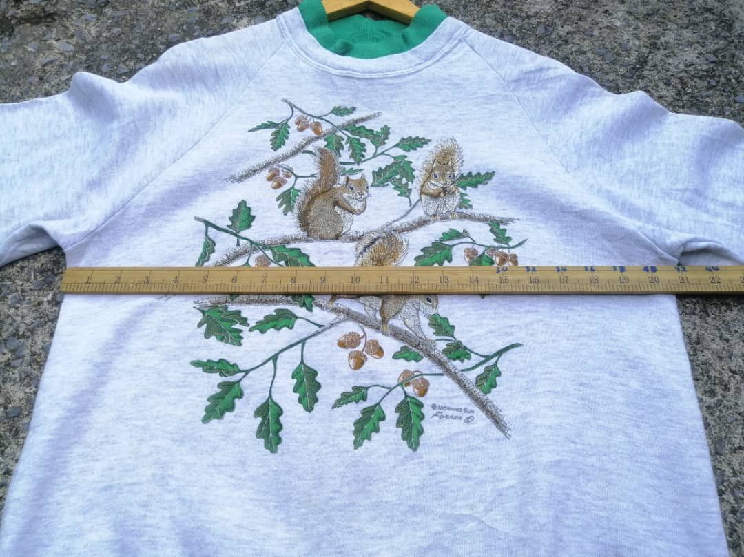 Habitat Vintage Morning Sun Jerzees Squirrels Sweatshirt Size US M / EU 48-50 / 2 - 4 Thumbnail