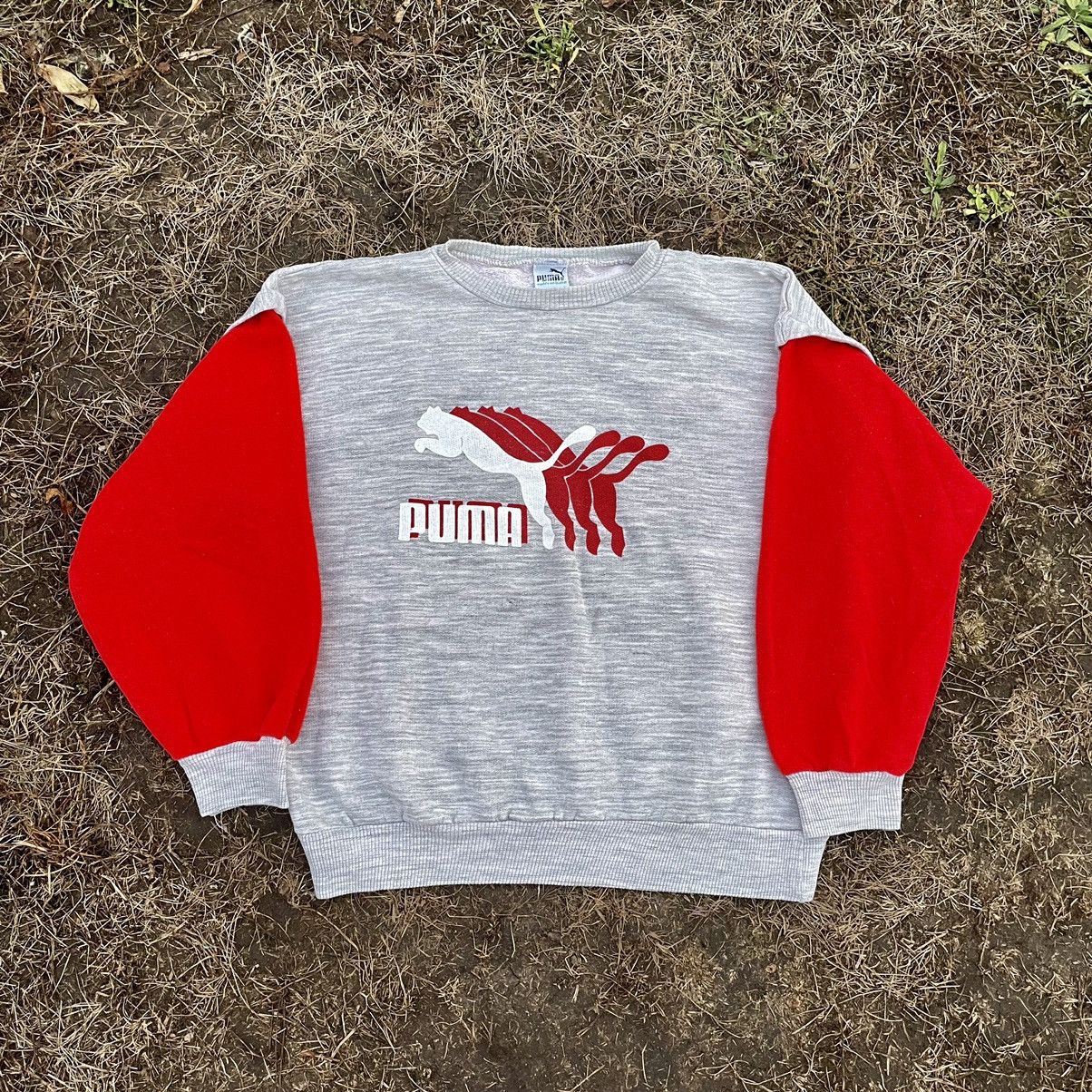Japanese Brand Vintage 80s Sun Faded Puma Logo Crewneck Travis Kanyewest Size US S / EU 44-46 / 1 - 1 Thumbnail
