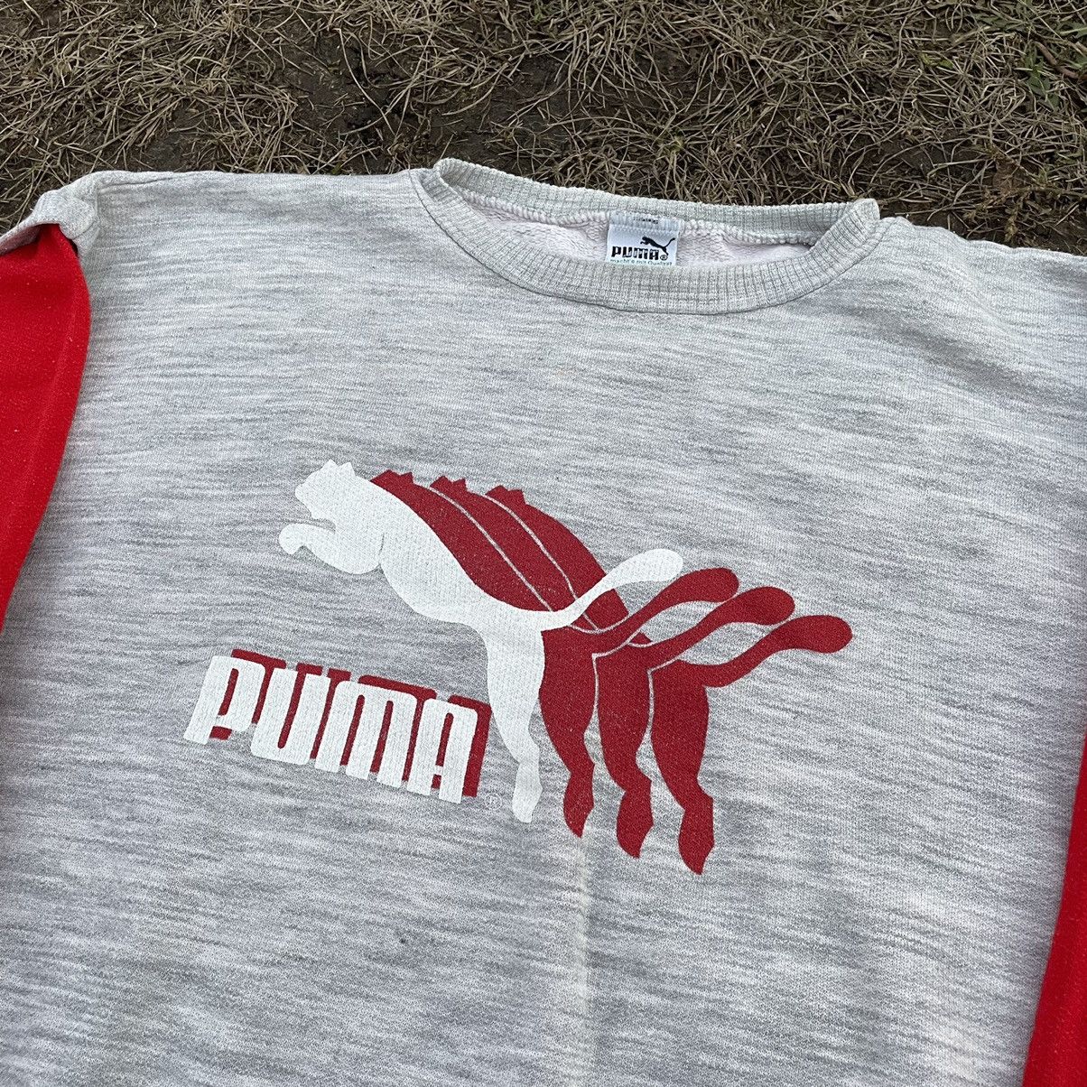 Japanese Brand Vintage 80s Sun Faded Puma Logo Crewneck Travis Kanyewest Size US S / EU 44-46 / 1 - 6 Thumbnail