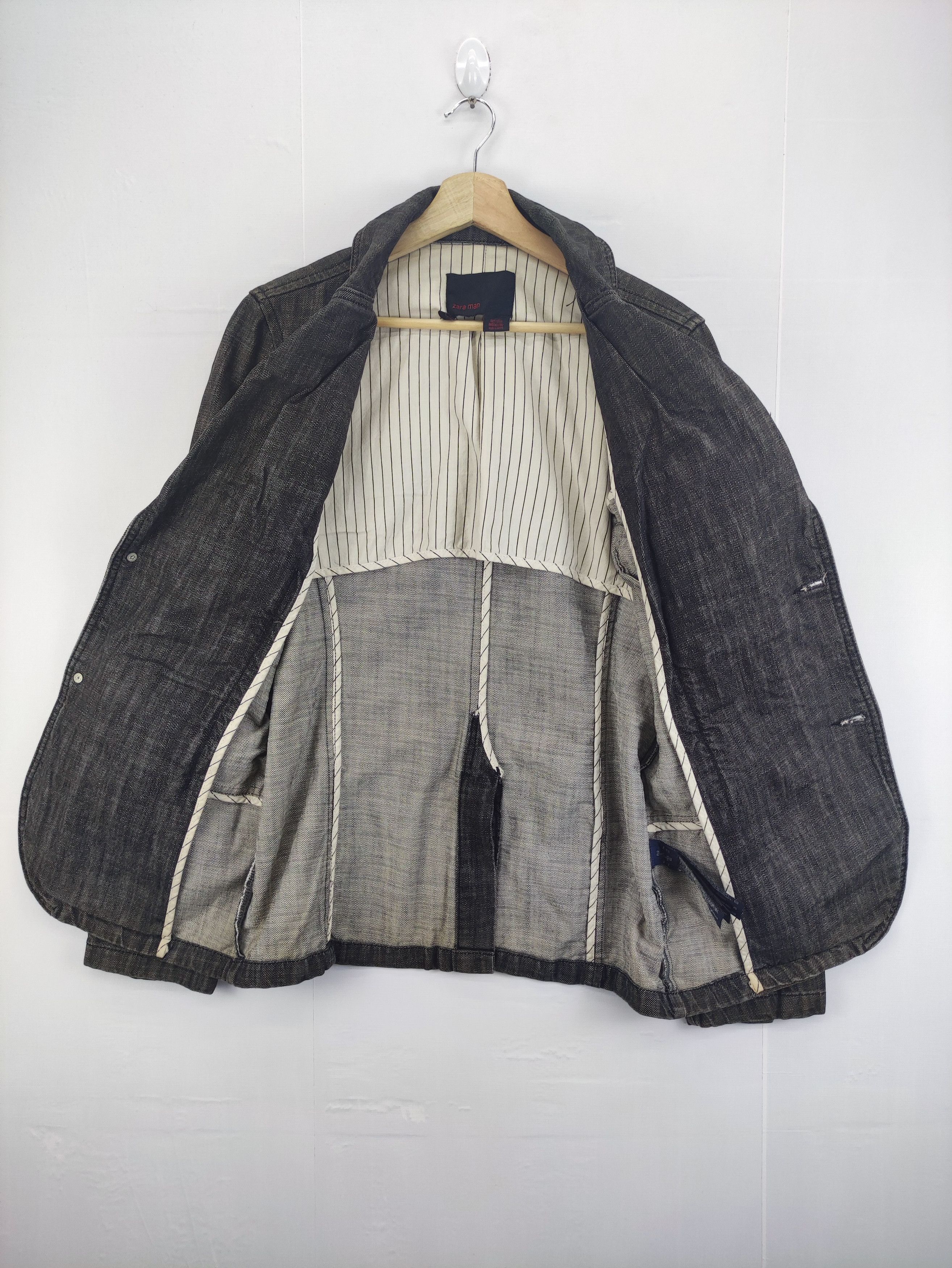 Zara Vintage Zara Man Denim Coat Chore Jacket Size US L / EU 52-54 / 3 - 3 Thumbnail