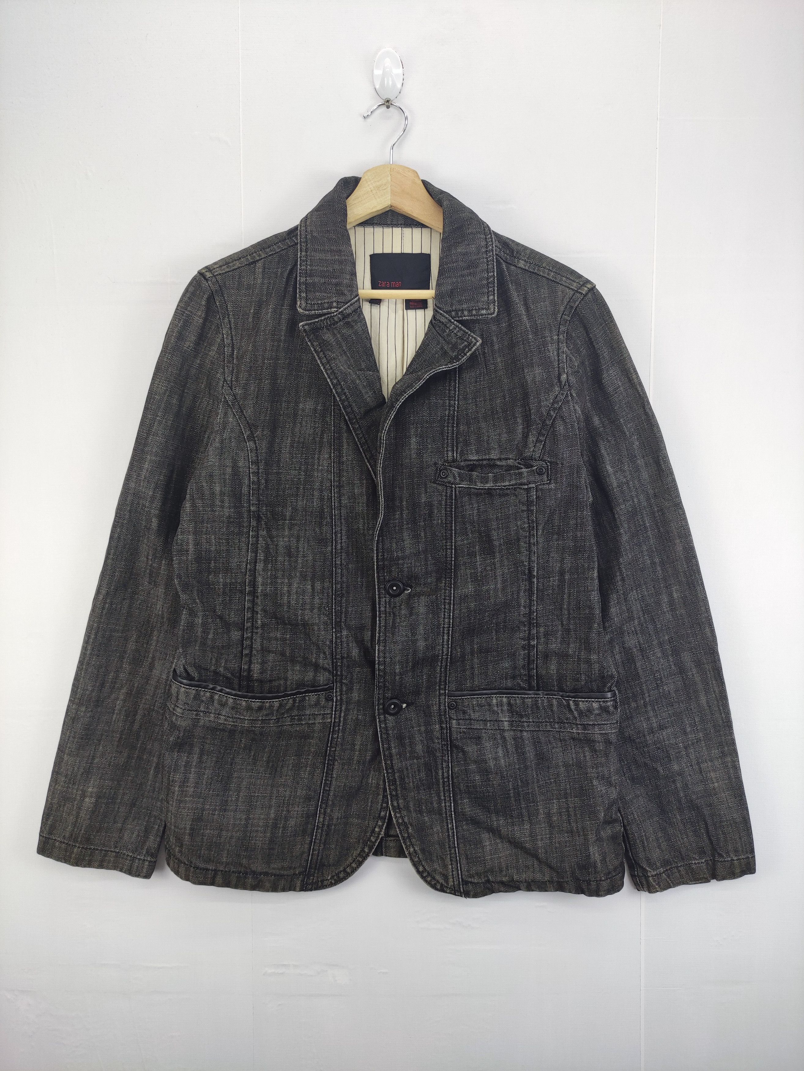 Zara Vintage Zara Man Denim Coat Chore Jacket Size US L / EU 52-54 / 3 - 1 Thumbnail