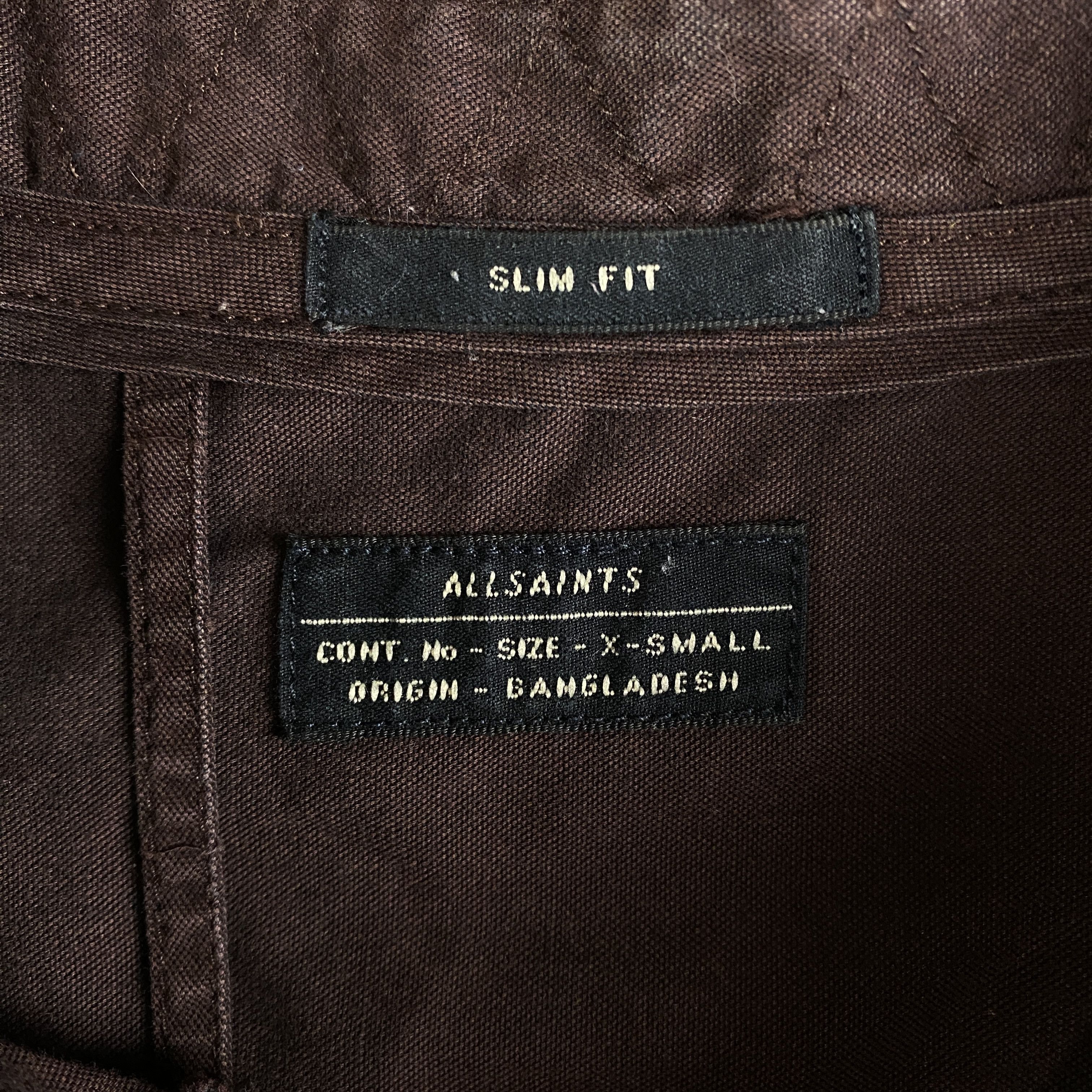Allsaints Men’s Shirt Long Sleeve Allsaints Size XS Brown Size US XS / EU 42 / 0 - 4 Thumbnail
