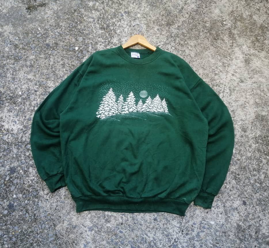 Vintage Vintage Santee Christmas Theme Sweatshirt Size US L / EU 52-54 / 3 - 1 Thumbnail