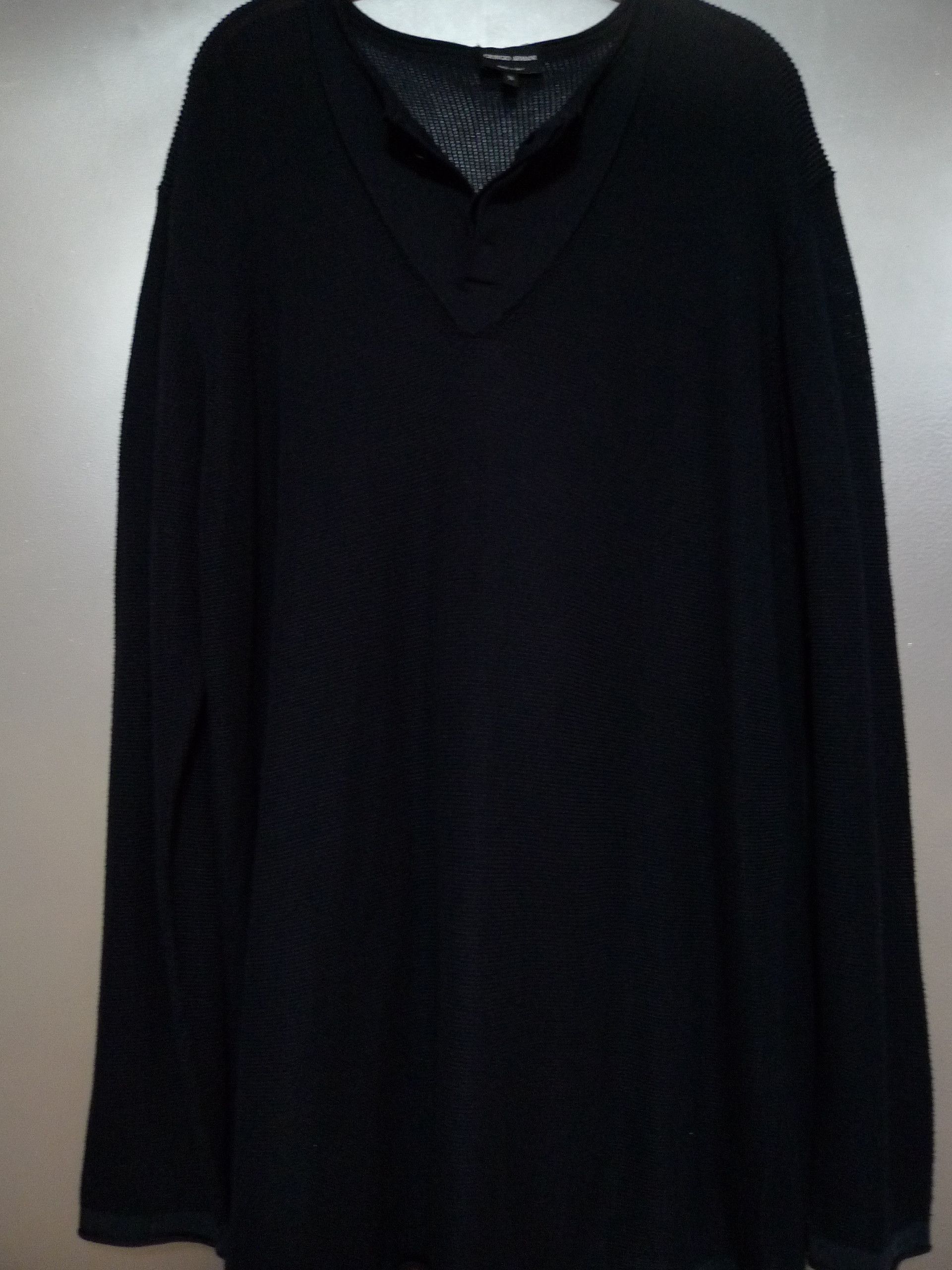 Image of Giorgio Armani Black Label 2 Button Navy Sweather Italy, Men's (Size XL)