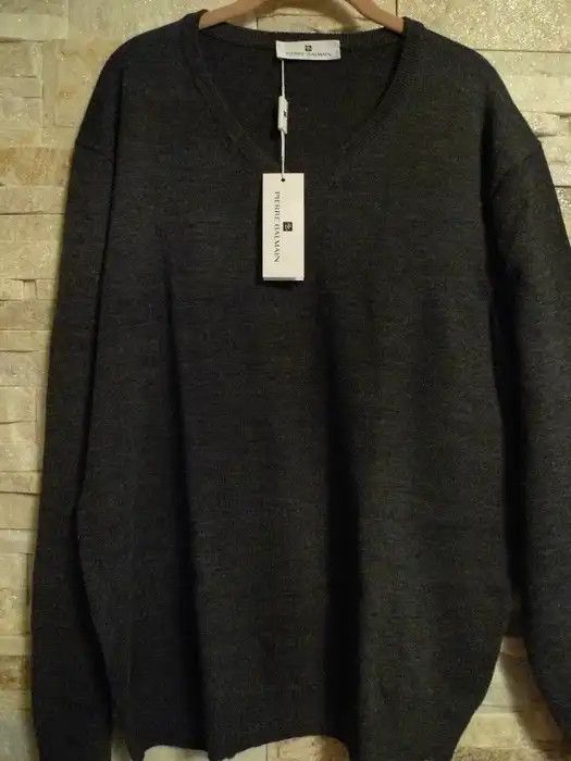 image of Pierre Balmain Charcoal Grey Sweater Italy Size 56 Us Xl, Men's