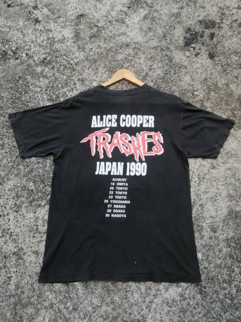 Band Tees × Vintage Vintage 90s Alice Cooper Trashes Japan 1990 Tour Size US M / EU 48-50 / 2 - 9 Thumbnail