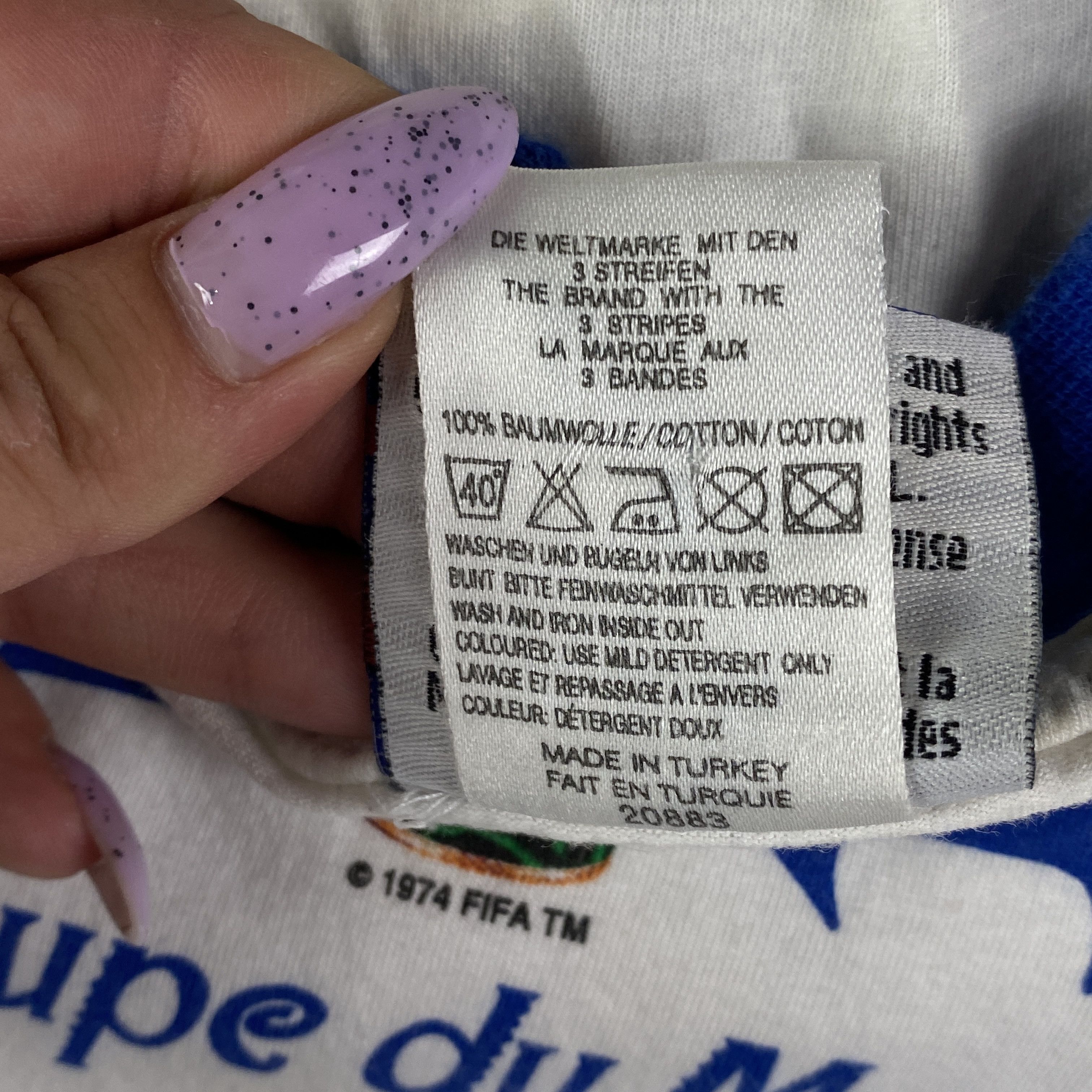Vintage 1998 World Cup France T-Shirt Coupe De Monde Adidas Size S Size US S / EU 44-46 / 1 - 11 Thumbnail