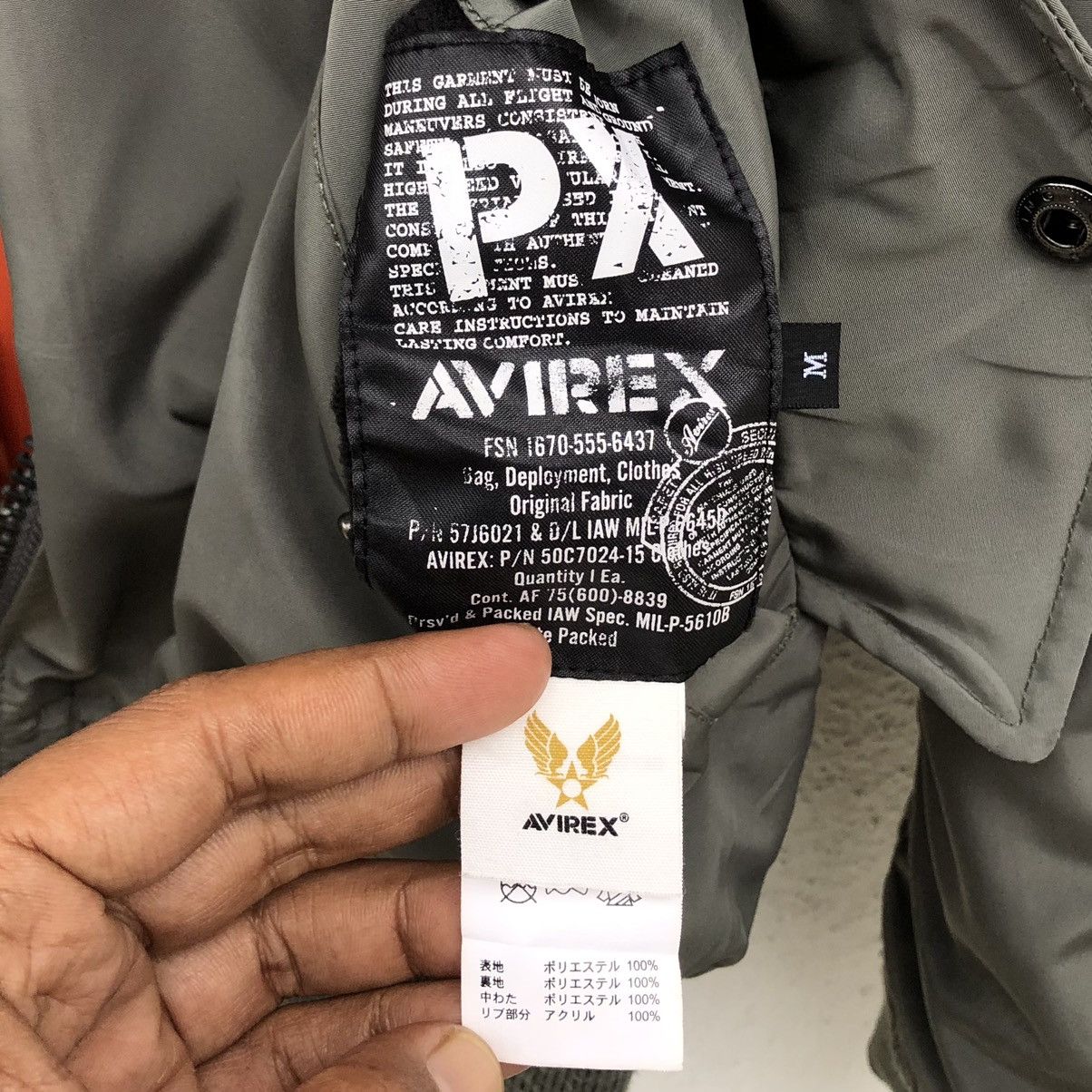 Avirex Avirex PX Embroidery Logo Ma-1 Flight Bomber Jacket Size US M / EU 48-50 / 2 - 15 Thumbnail