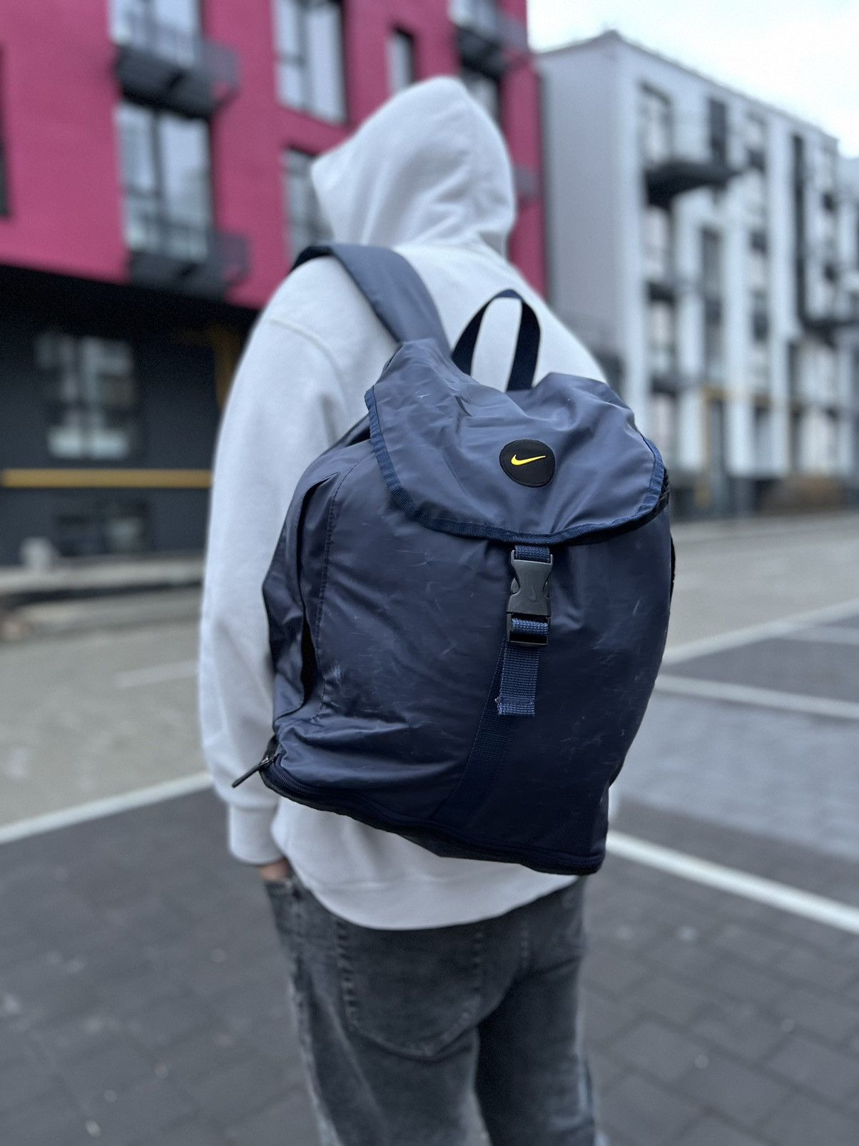 Nike × Vintage •Free shipping• Vintage Nike Backpack Bag Swoosh Size ONE SIZE - 3 Thumbnail