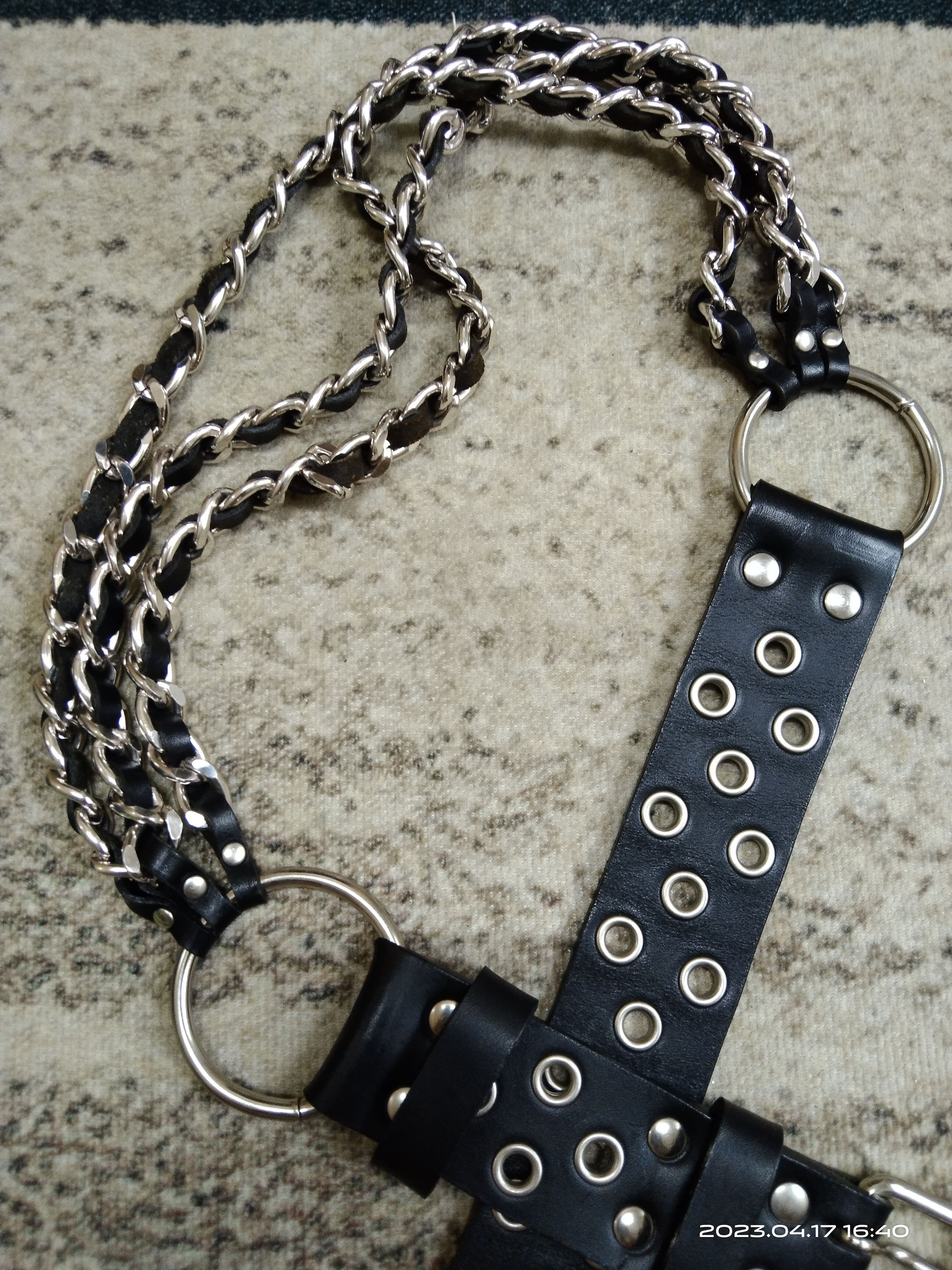 Leather BUENO GIORNATA CHAIN LEATHER BELT(SIZE 28-33) Size ONE SIZE - 3 Thumbnail