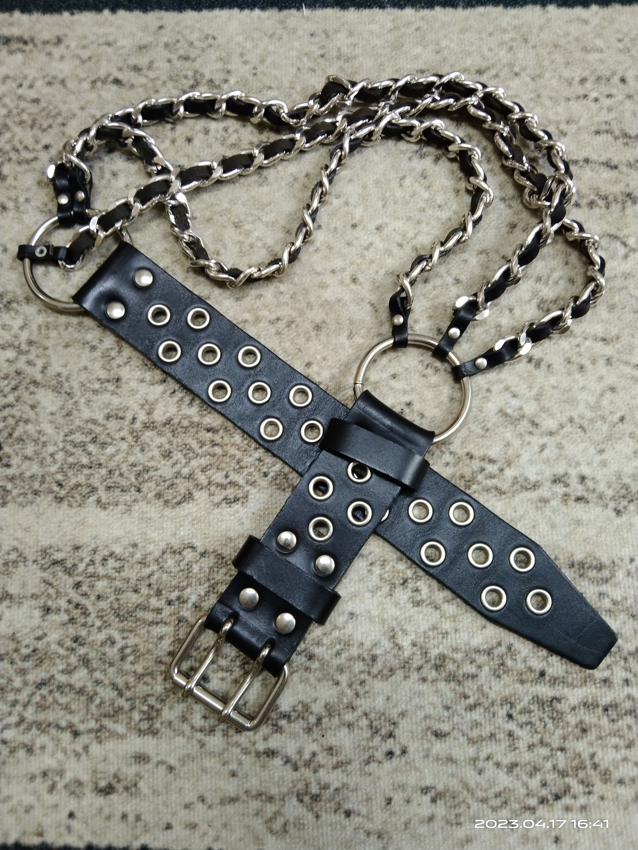 Leather BUENO GIORNATA CHAIN LEATHER BELT(SIZE 28-33) Size ONE SIZE - 2 Thumbnail