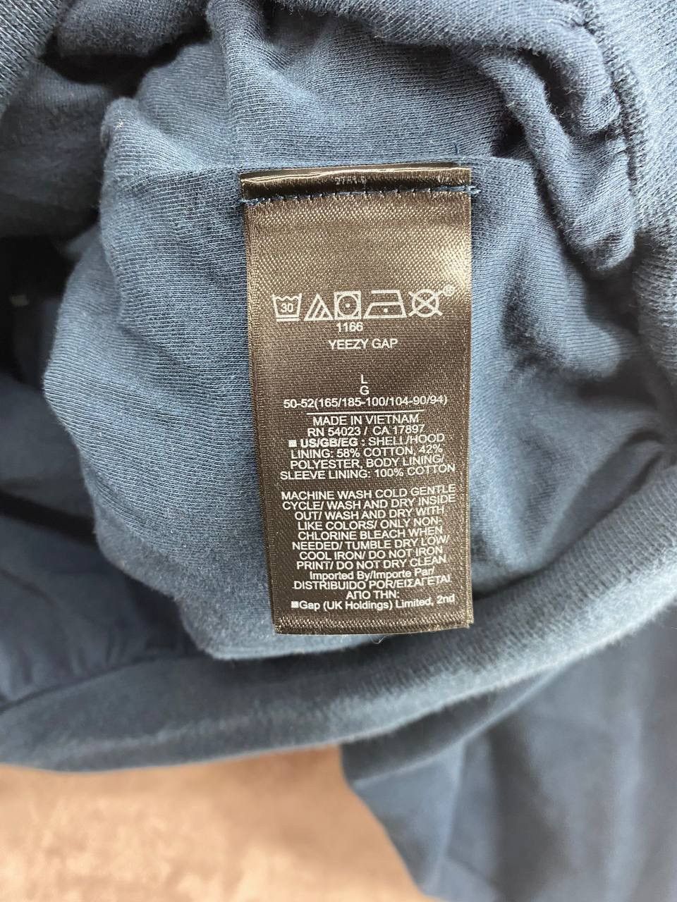 Gap × Kanye West YEEZY Gap Engineered by Balenciaga Dove Hoodie Dark Blue L Size US L / EU 52-54 / 3 - 8 Thumbnail