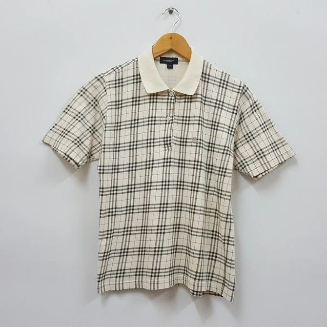 Burberry × Vintage Vintage BURBERRY nova check design polo shirts Size US S / EU 44-46 / 1 - 1 Thumbnail