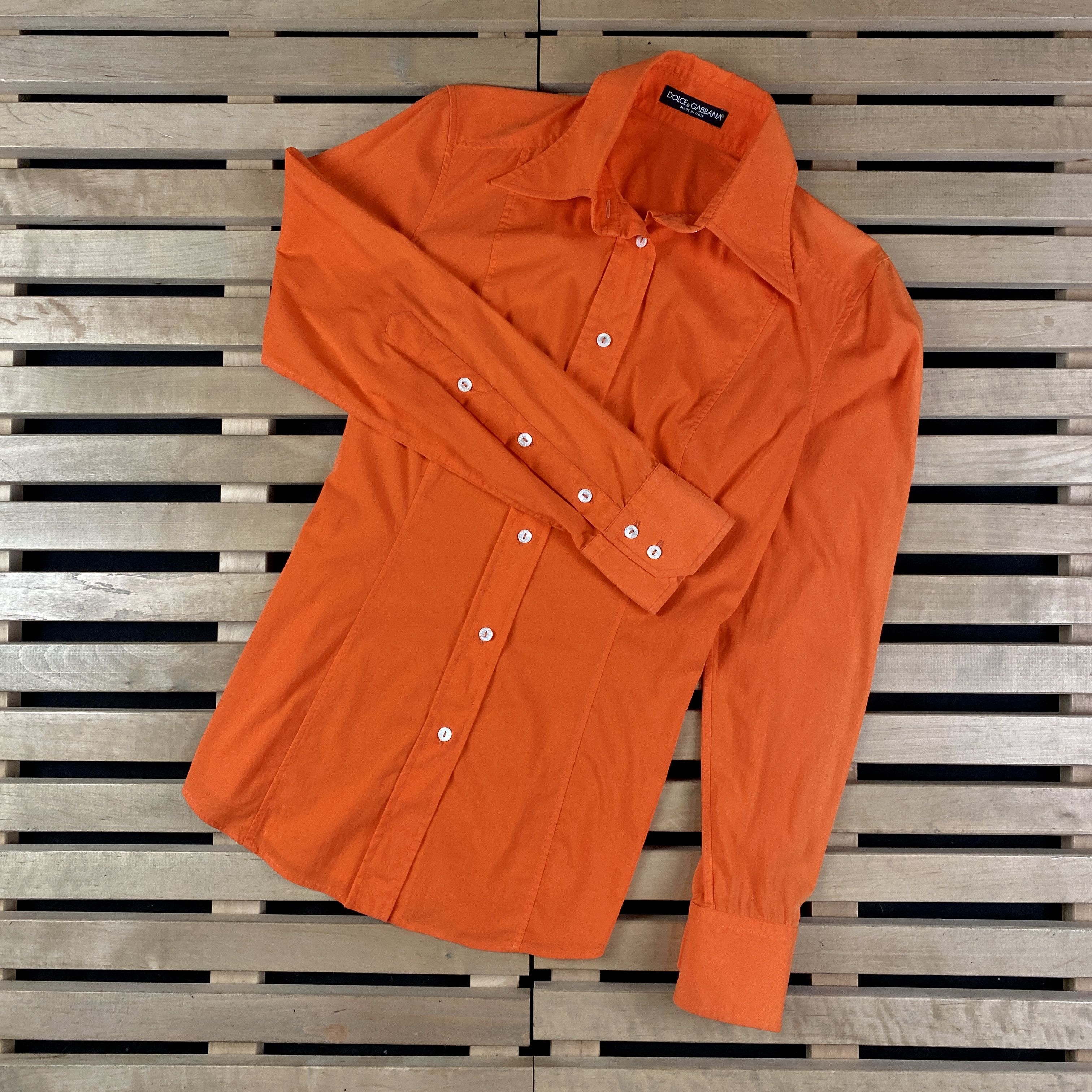 Dolce & Gabbana Women’s Shirt Long Sleeve Dolce Gabbana Size 40 Orange Size S / US 4 / IT 40 - 1 Thumbnail
