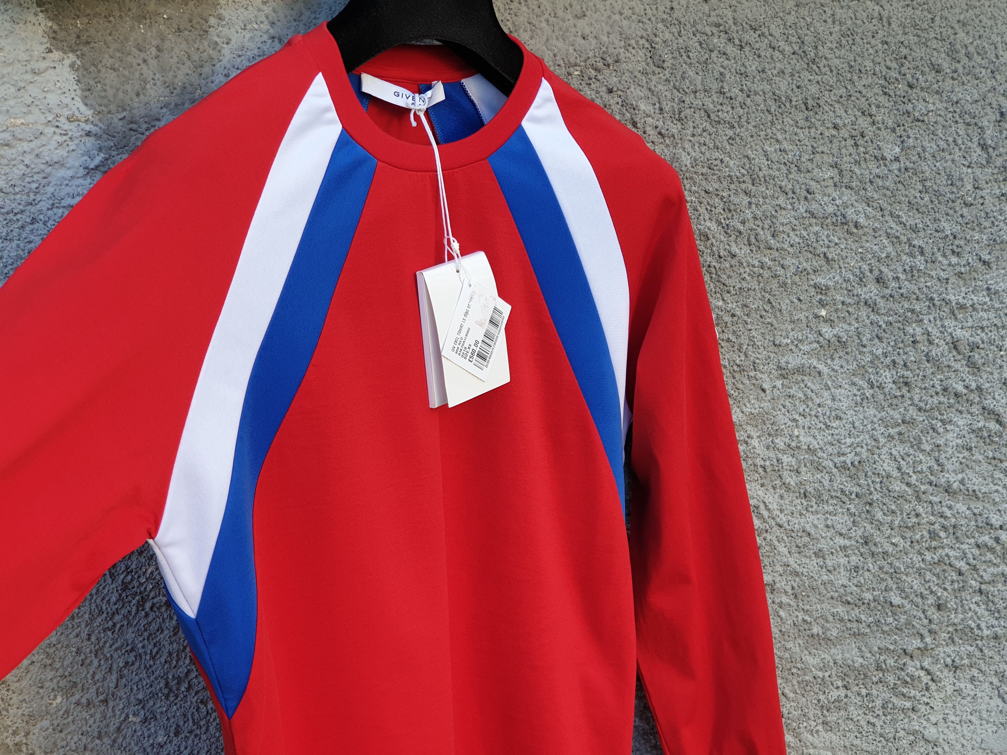 Givenchy Givenchy Colorblock Diagonal Stripe Long Sleeve T-shirt Size US XS / EU 42 / 0 - 6 Thumbnail