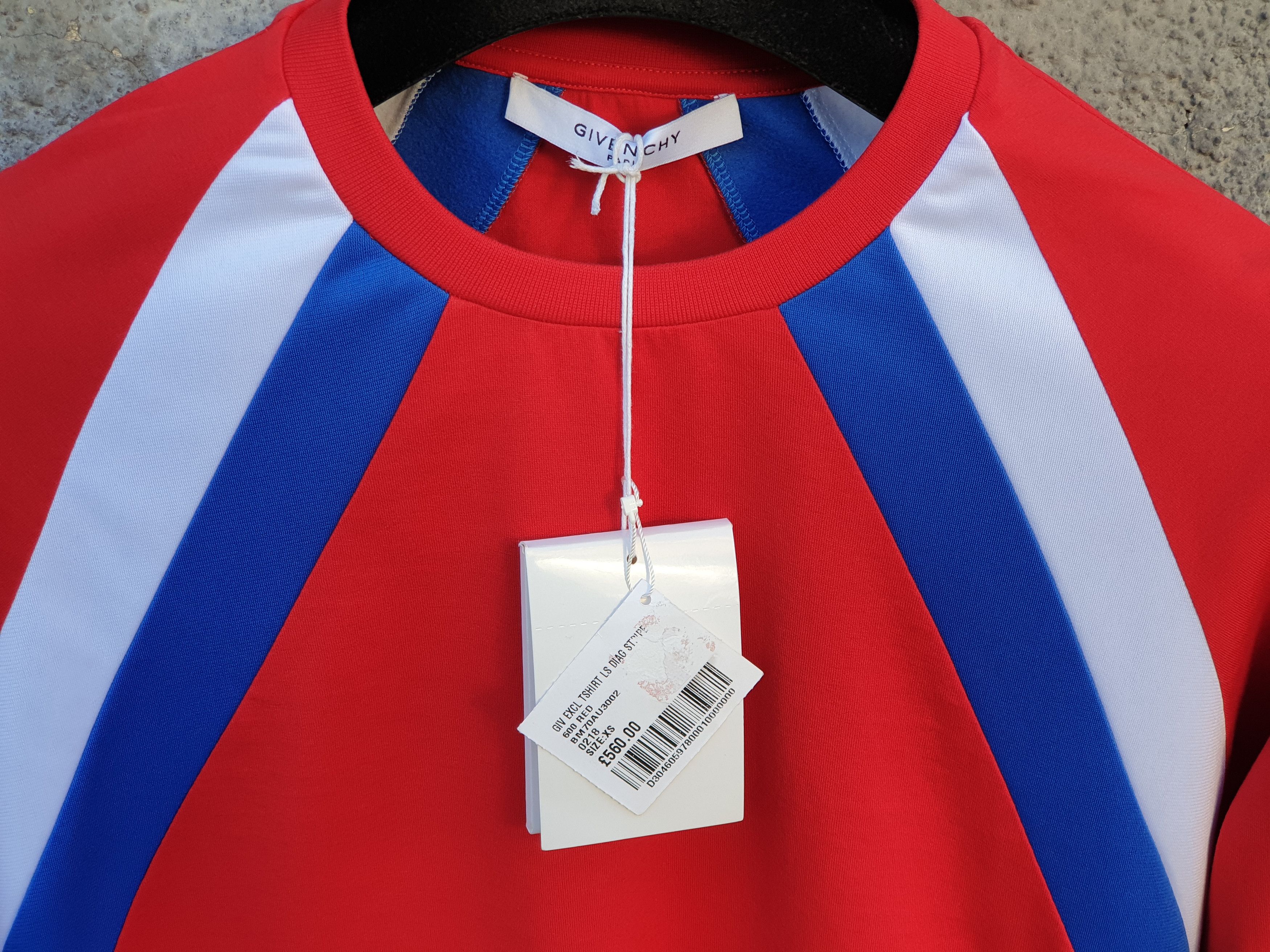 Givenchy Givenchy Colorblock Diagonal Stripe Long Sleeve T-shirt Size US XS / EU 42 / 0 - 7 Thumbnail